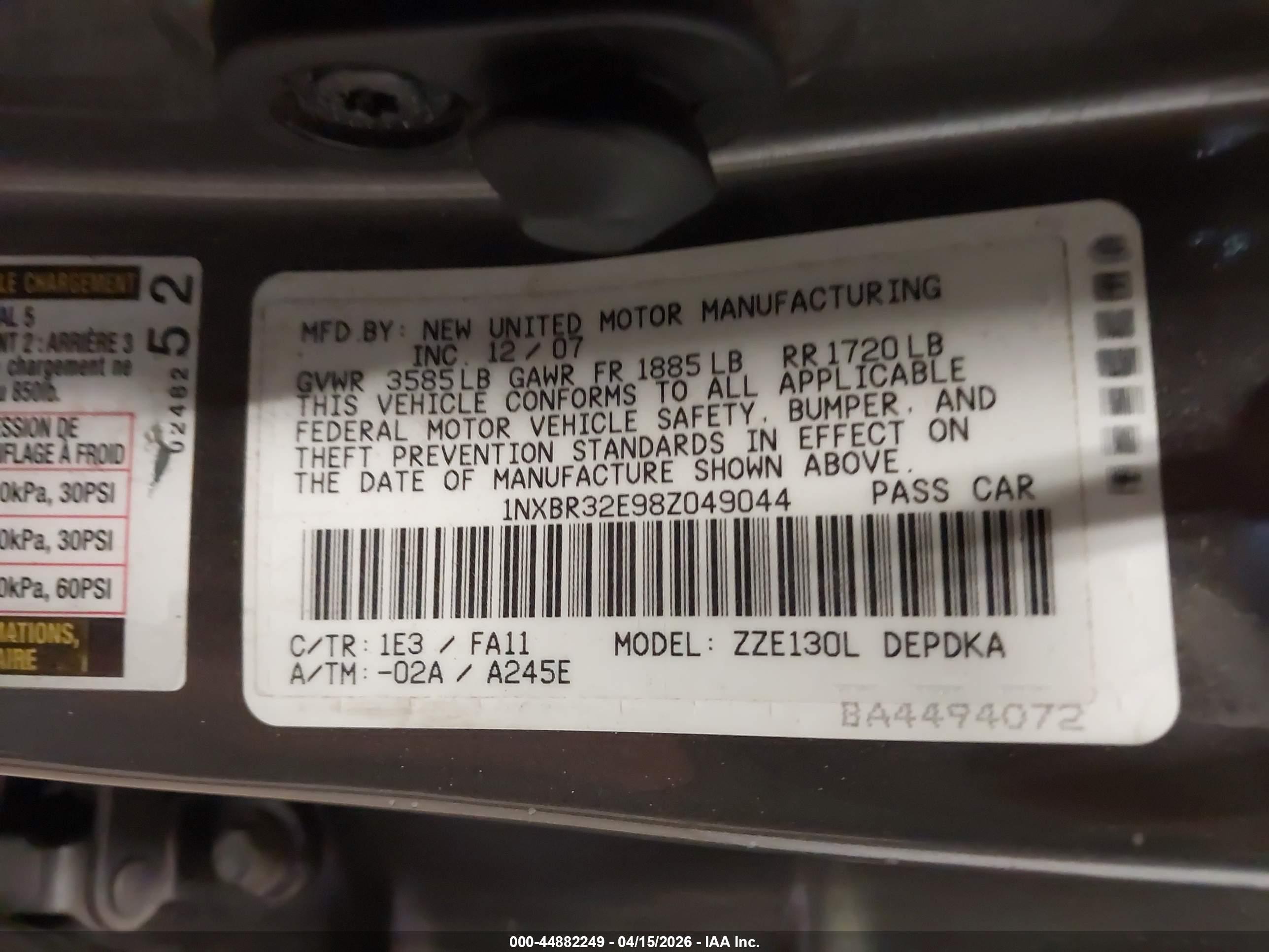 TOYOTA COROLLA image 9