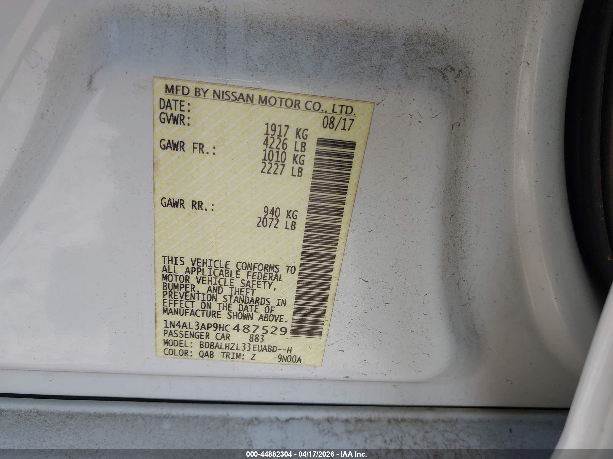 NISSAN ALTIMA image 9