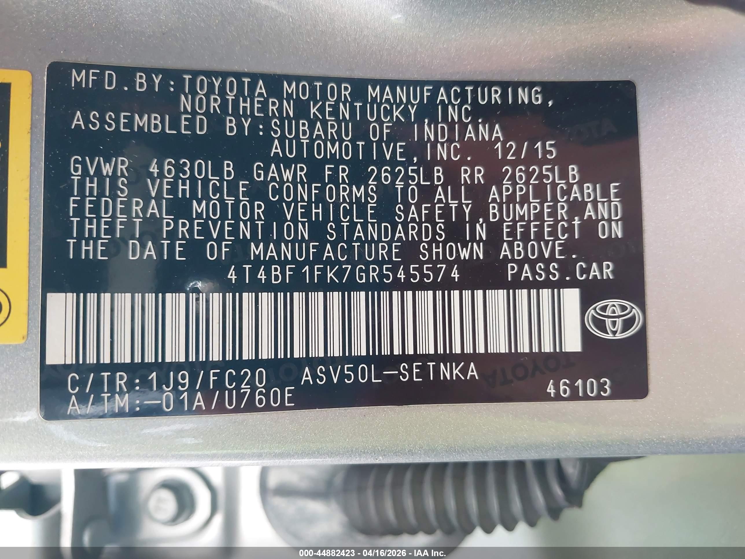 TOYOTA CAMRY image 9