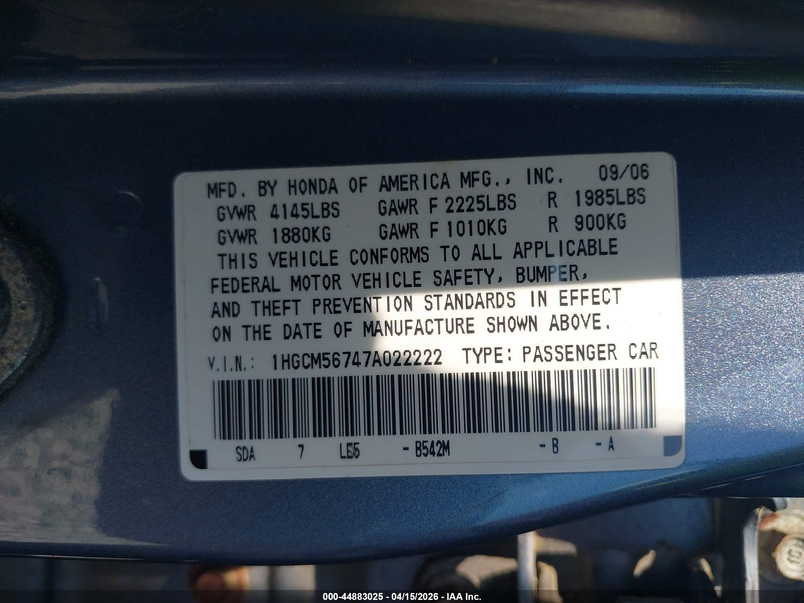 HONDA ACCORD image 9