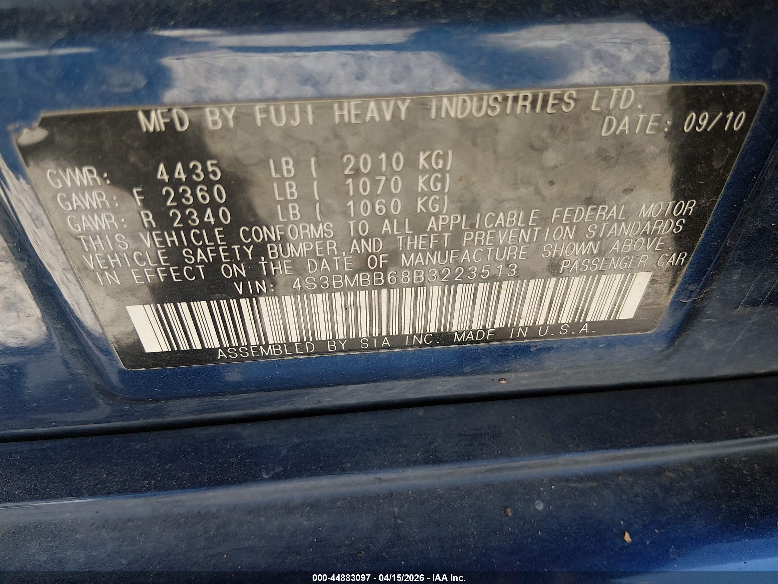 SUBARU LEGACY image 9