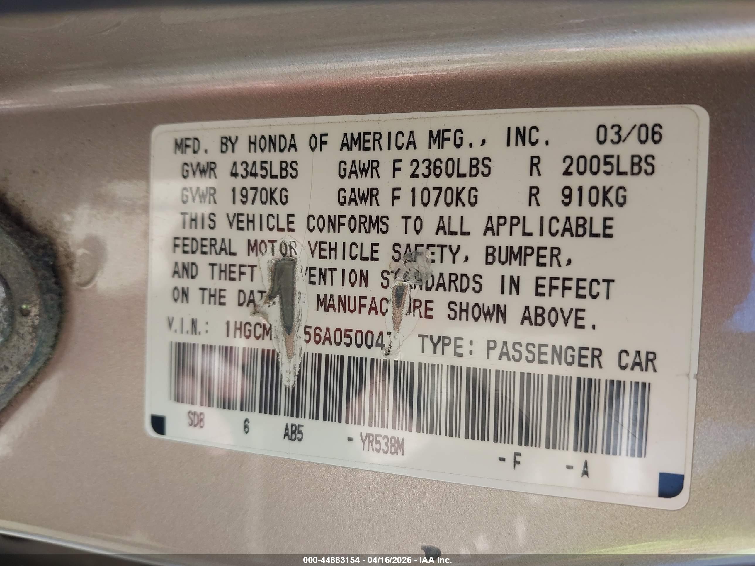 HONDA ACCORD image 9