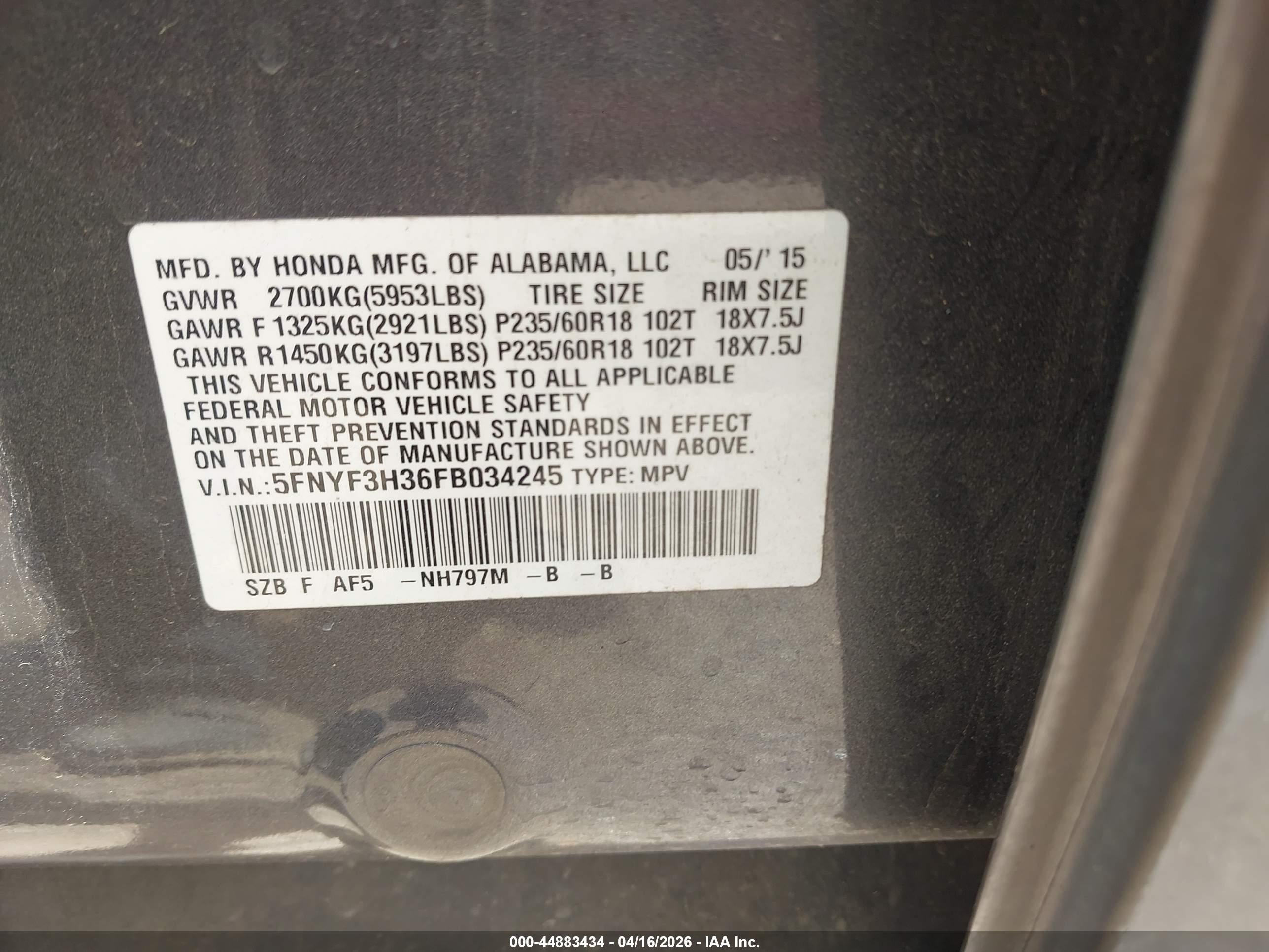 HONDA PILOT image 9