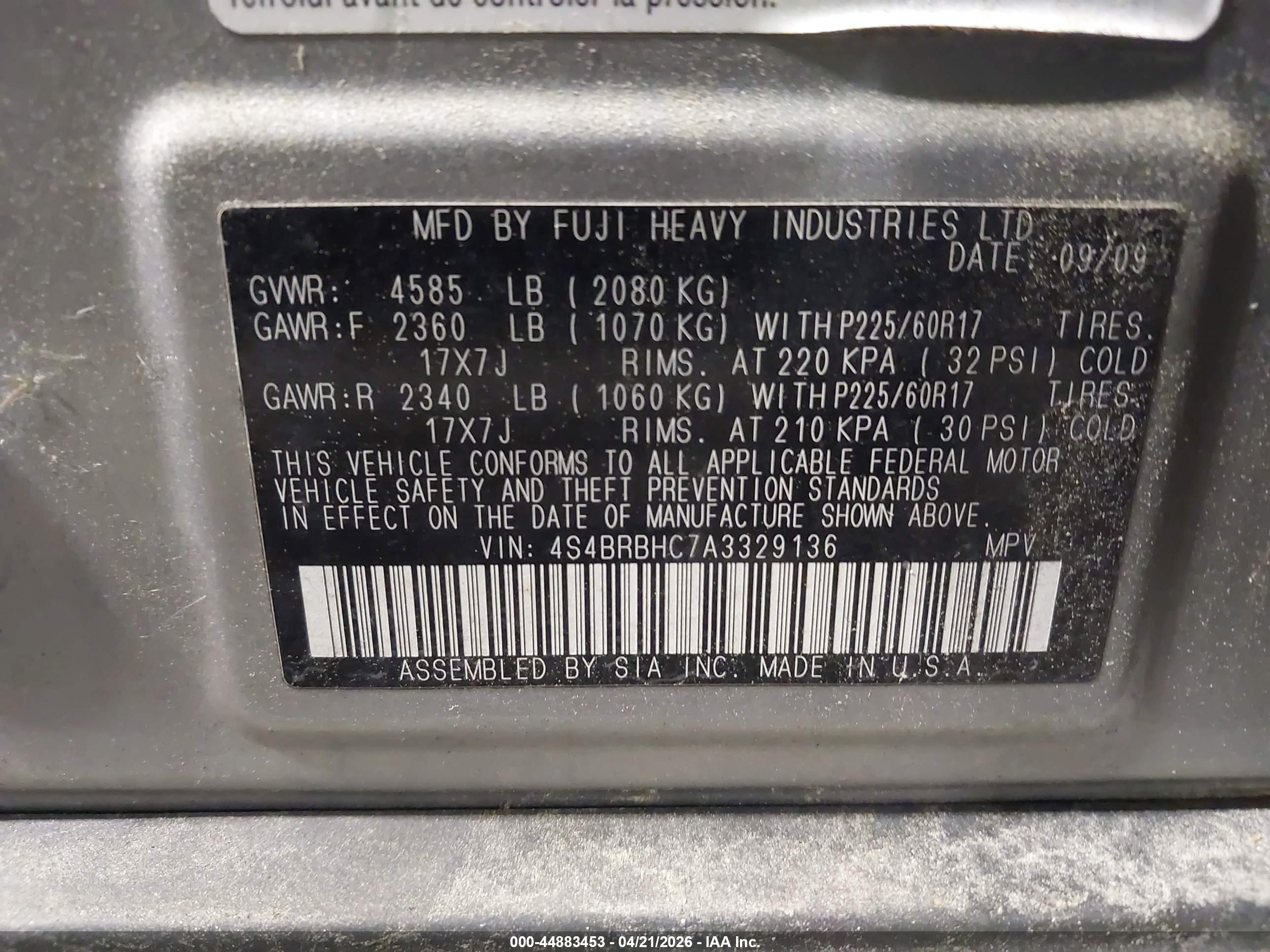 SUBARU OUTBACK image 9