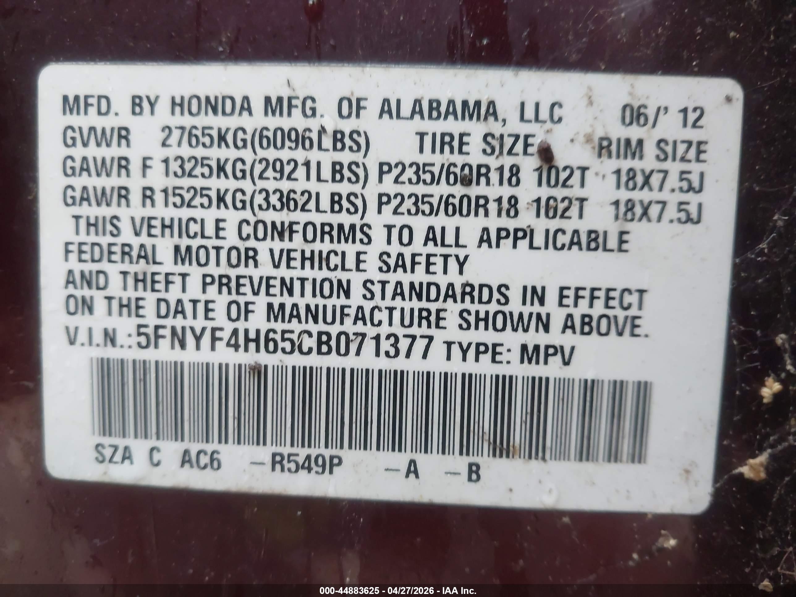 HONDA PILOT image 9