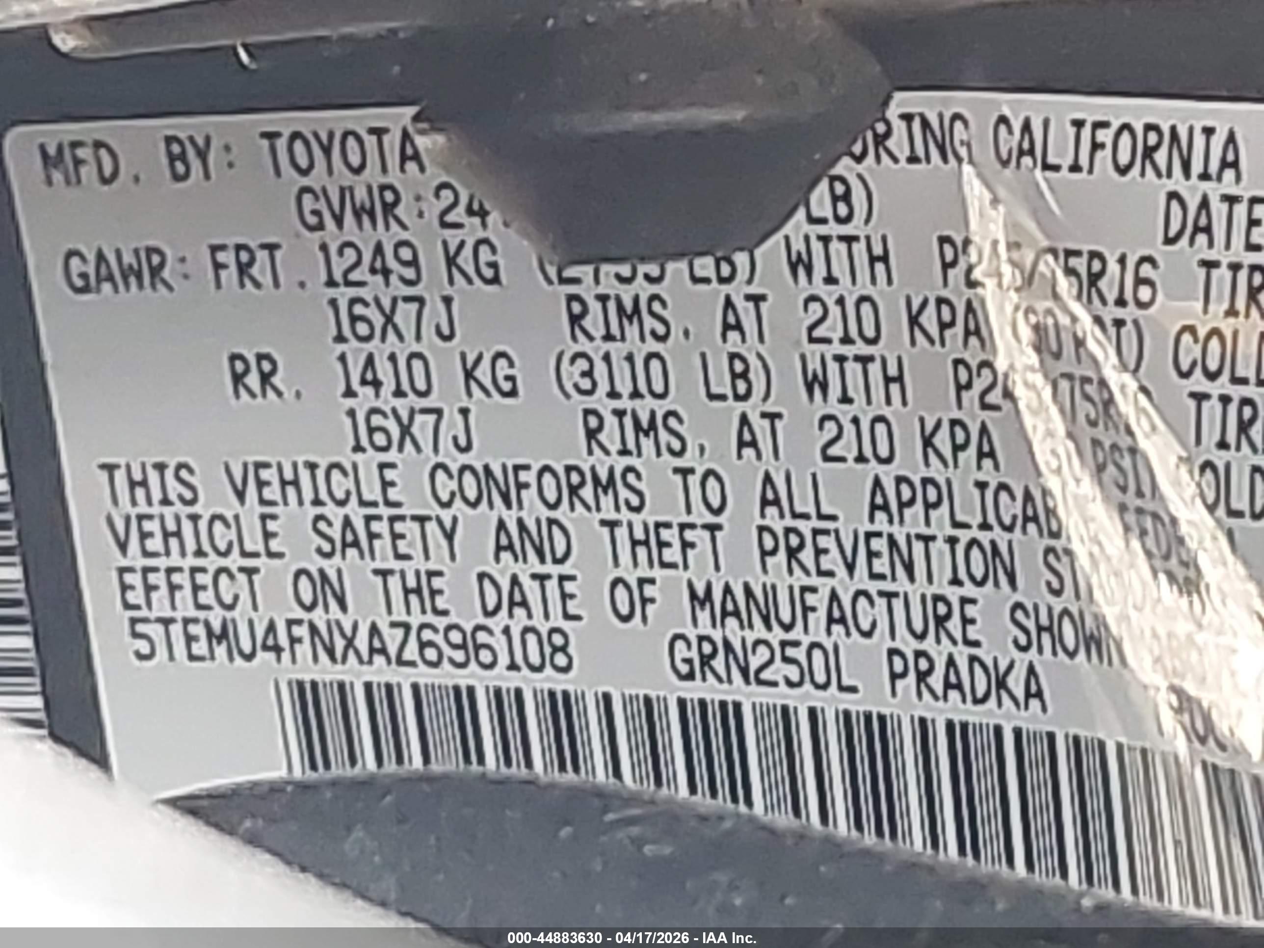 TOYOTA TACOMA image 9
