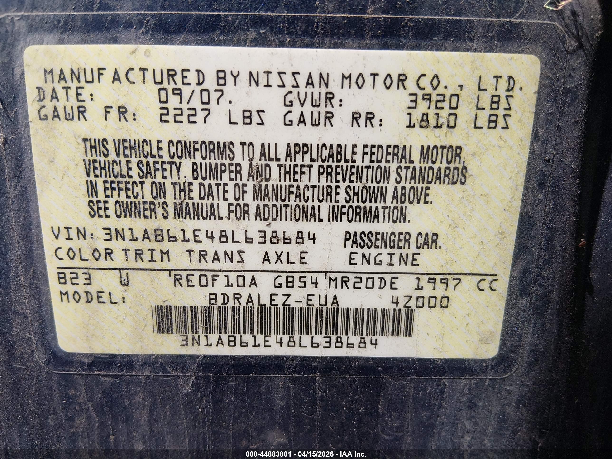 NISSAN SENTRA image 9