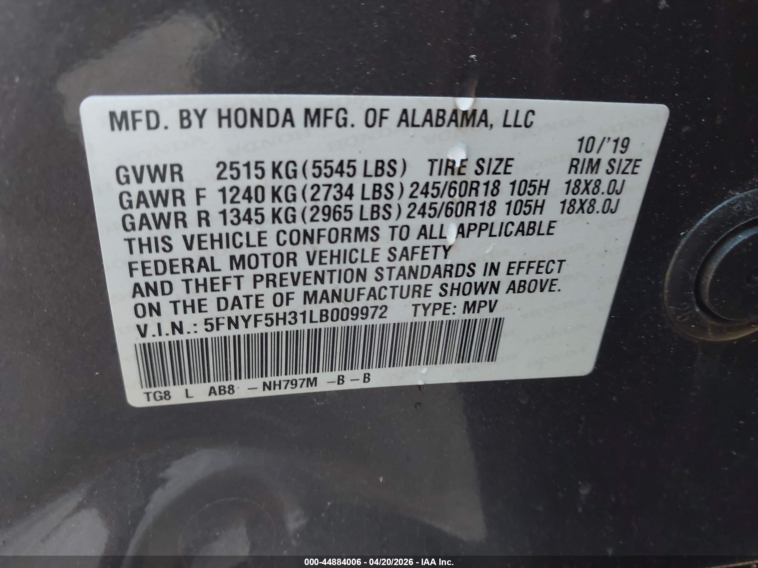 HONDA PILOT image 9