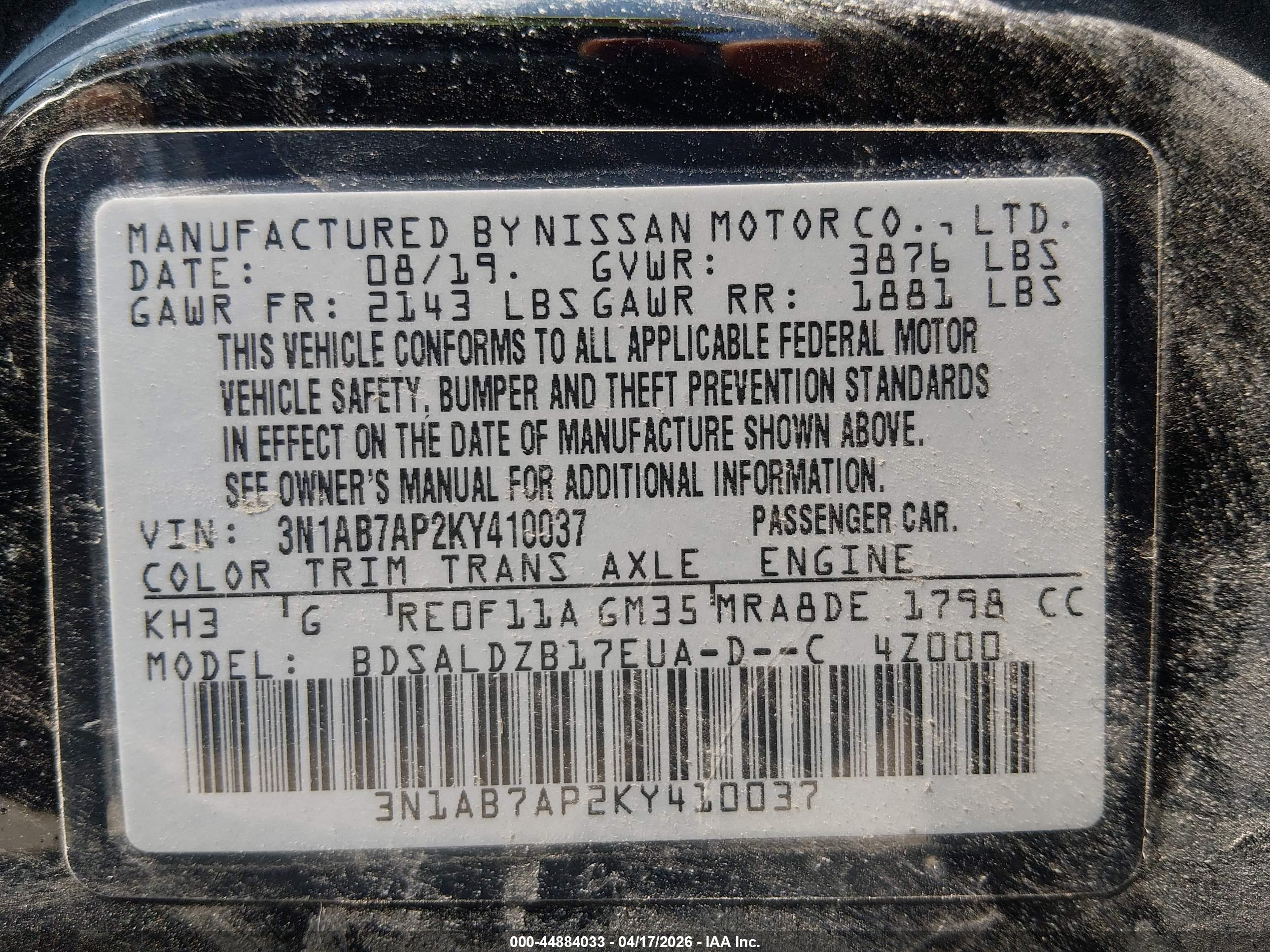 NISSAN SENTRA image 9