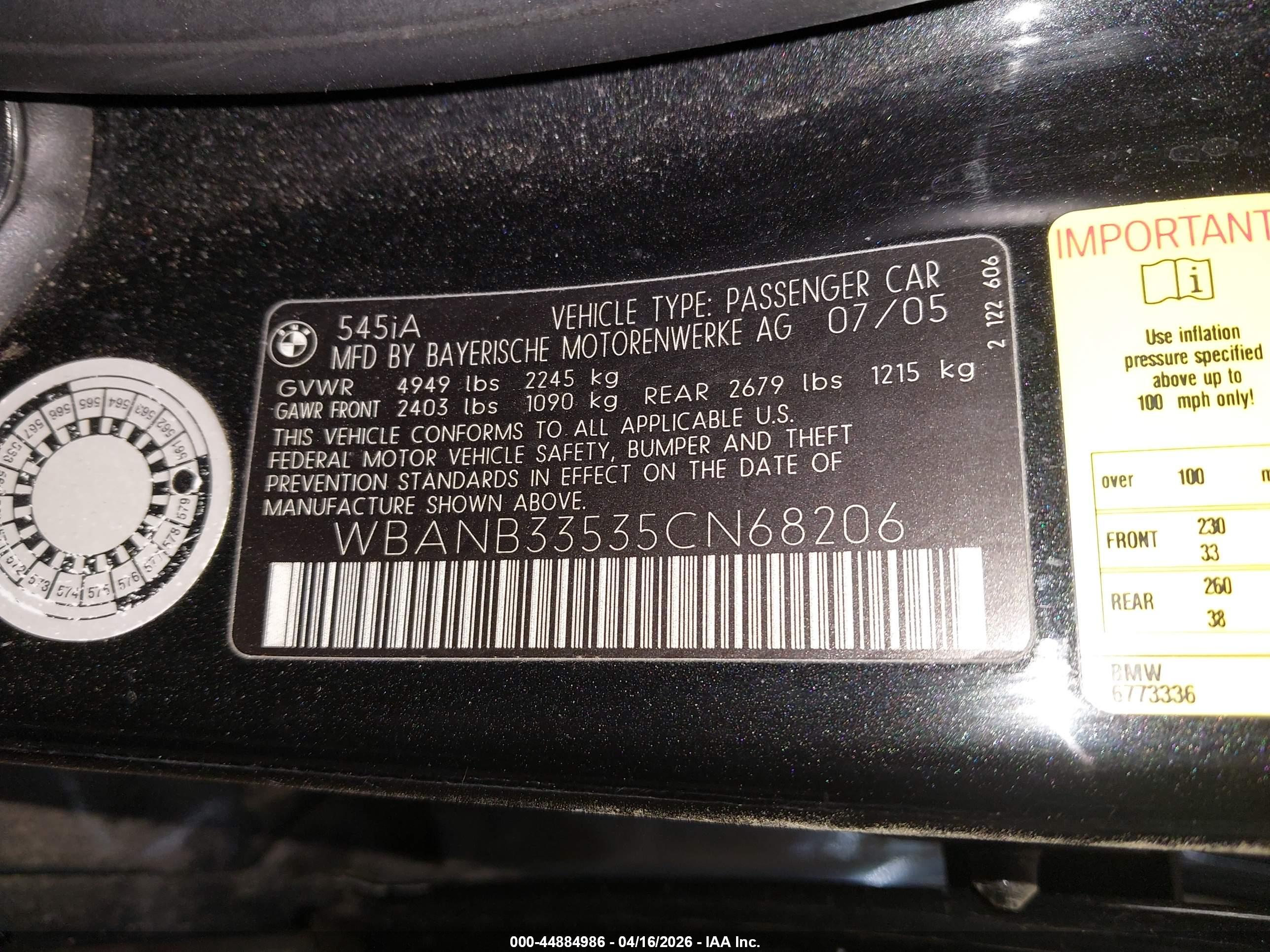 BMW 545I image 9