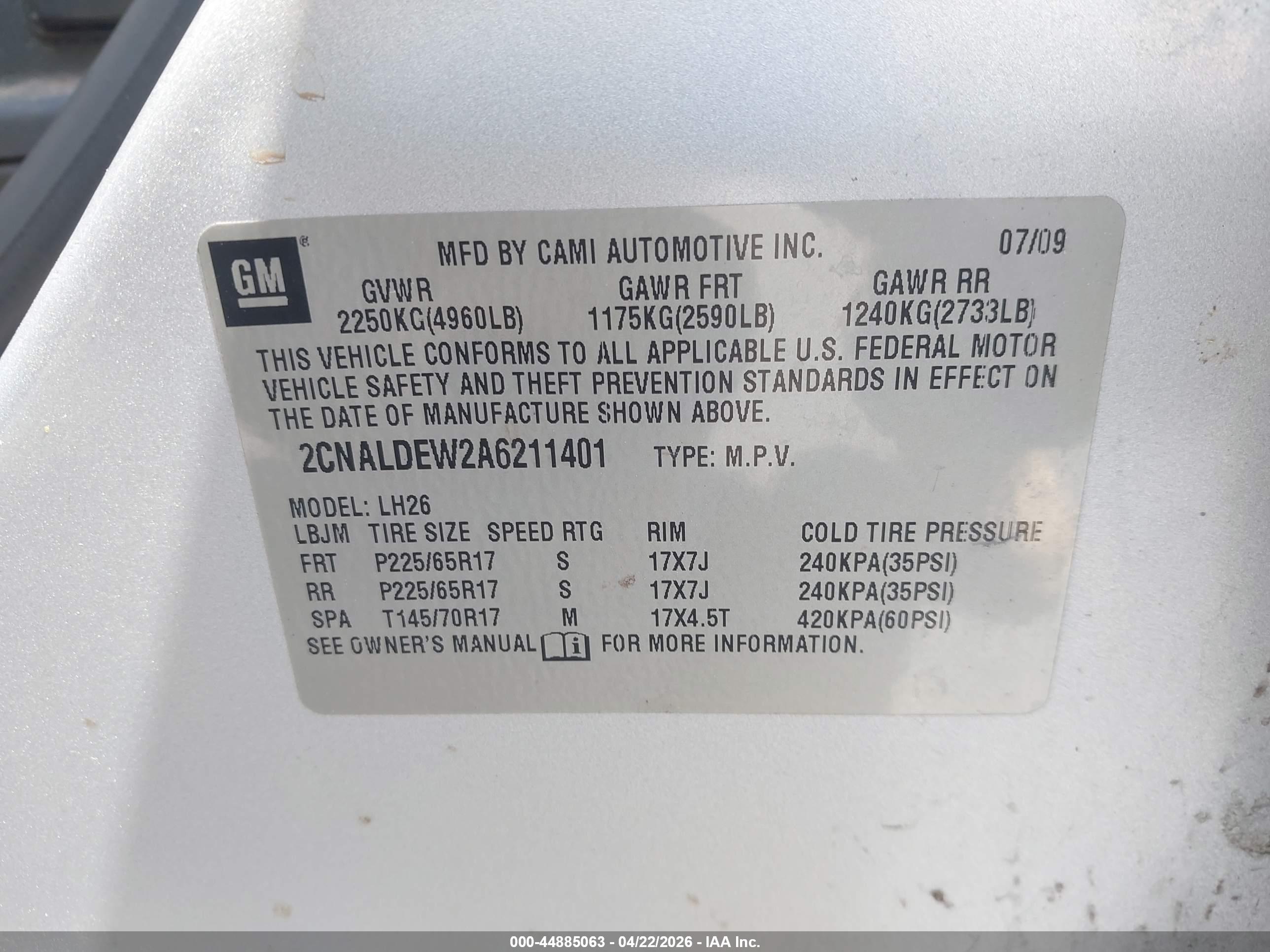 CHEVROLET EQUINOX image 9