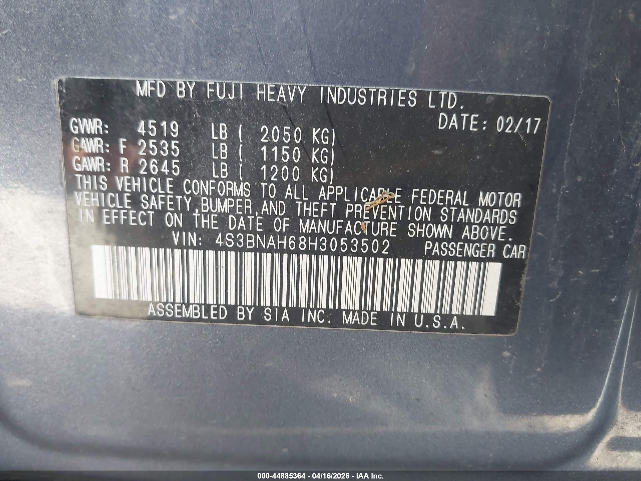 SUBARU LEGACY image 9