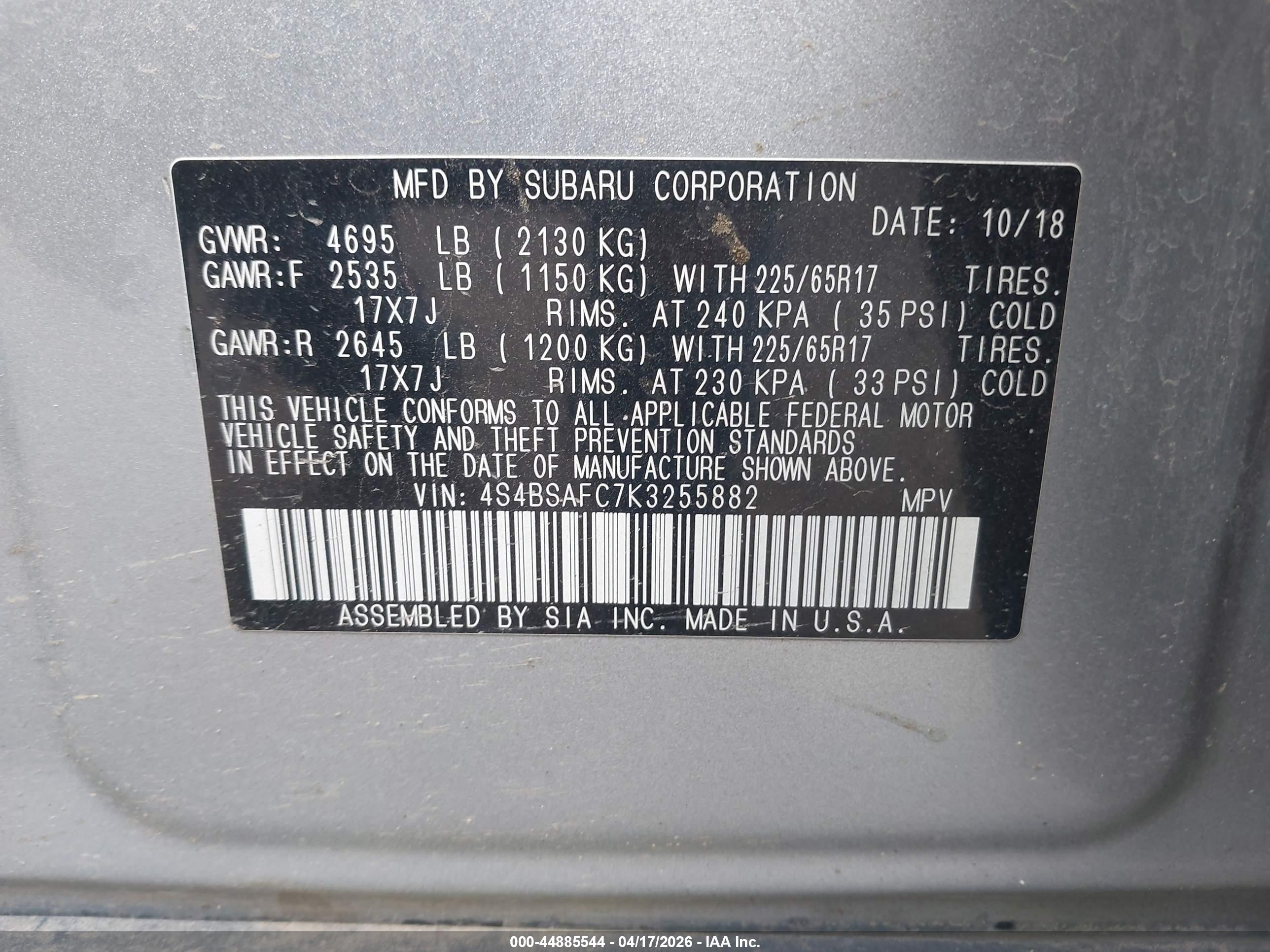 SUBARU OUTBACK image 9