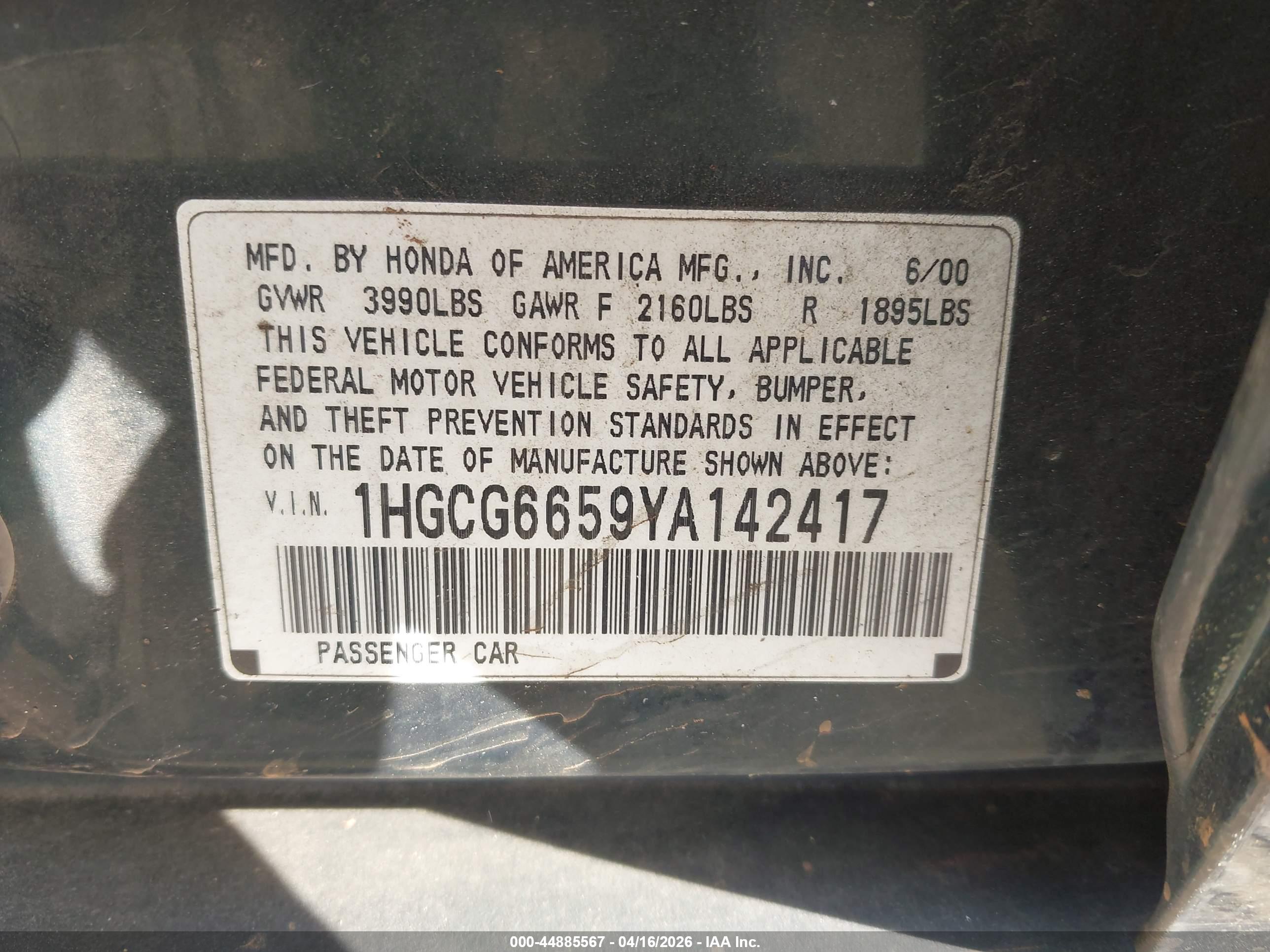 HONDA ACCORD image 9