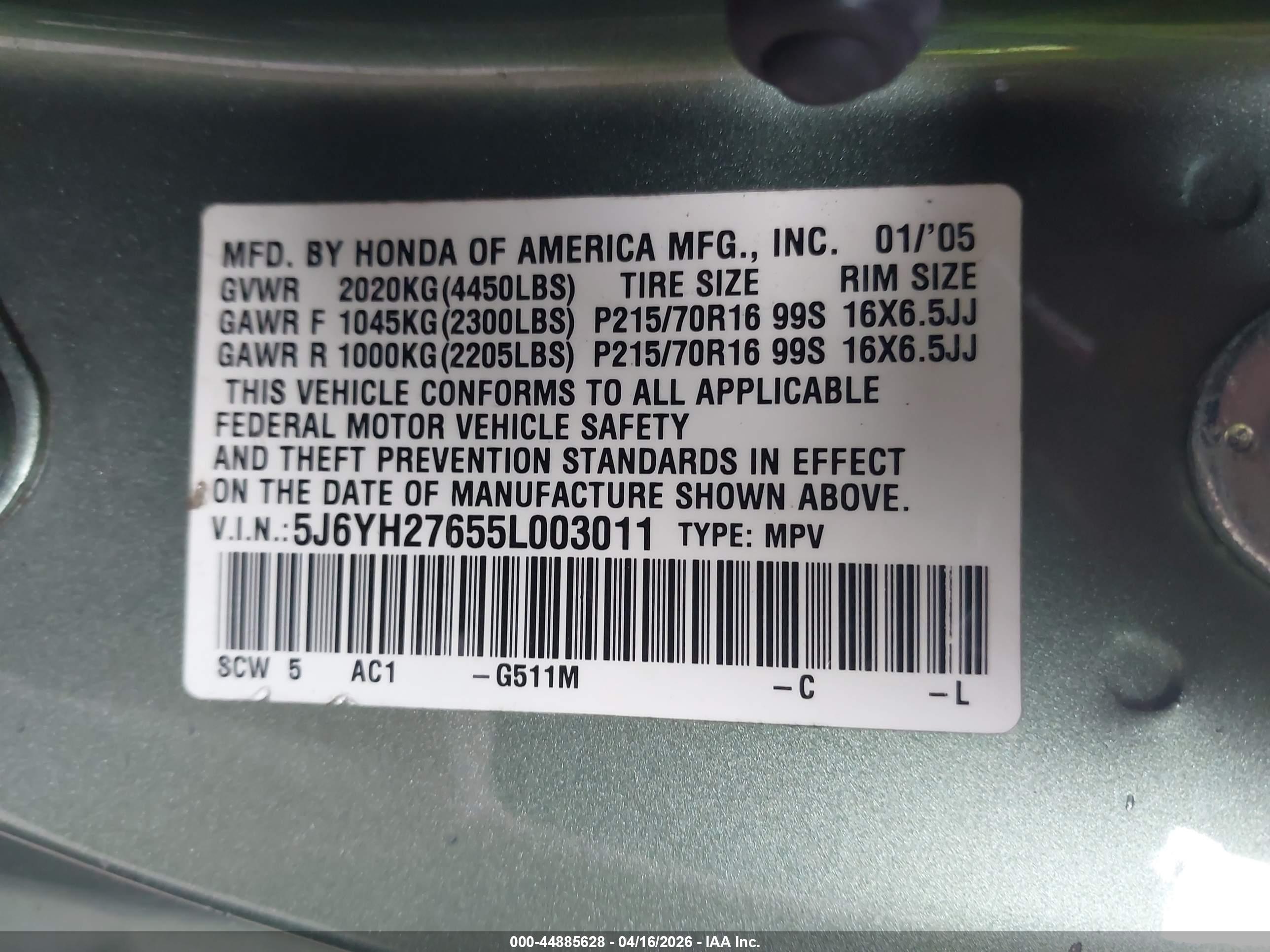 HONDA ELEMENT image 9