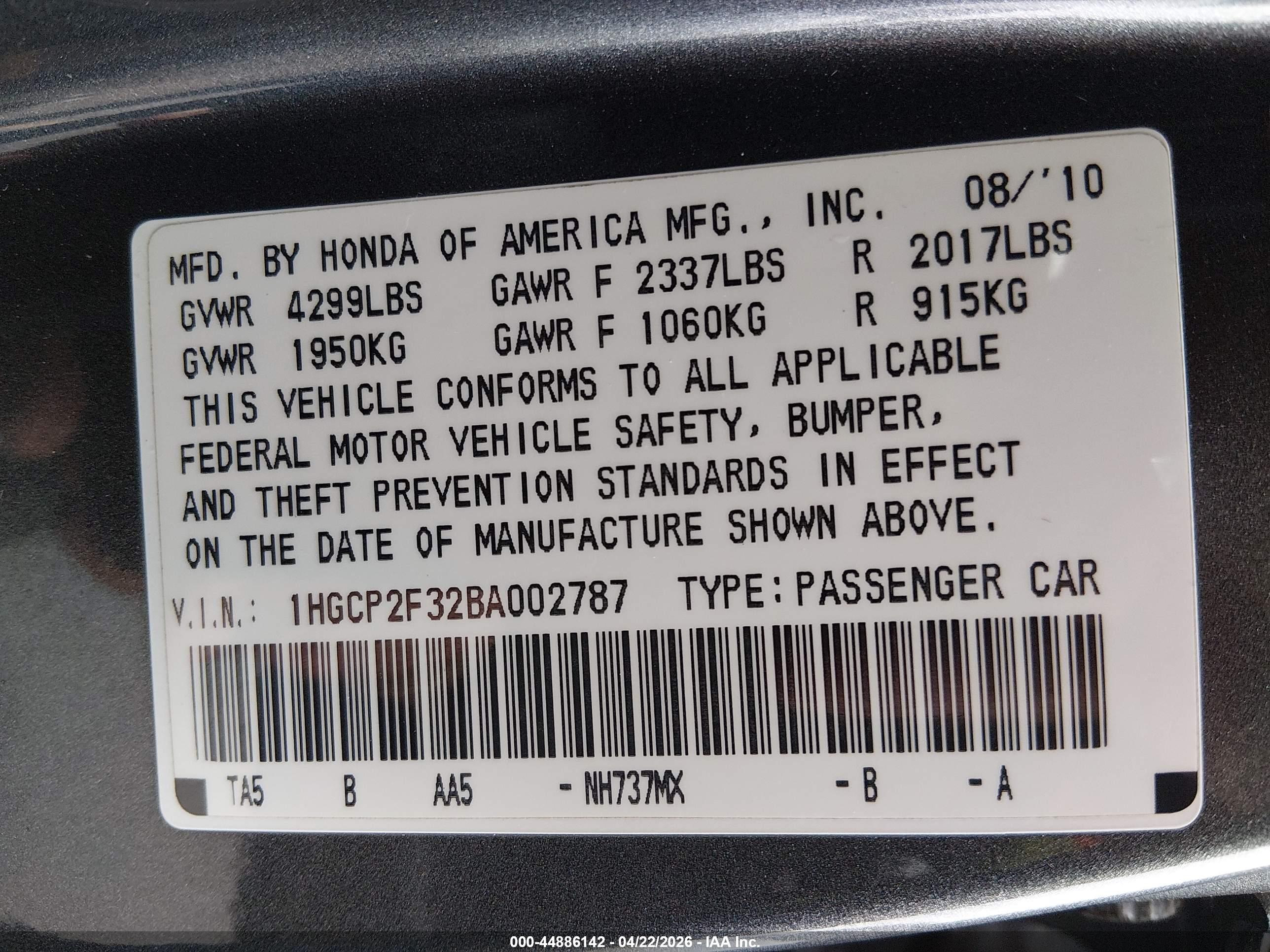 HONDA ACCORD image 9
