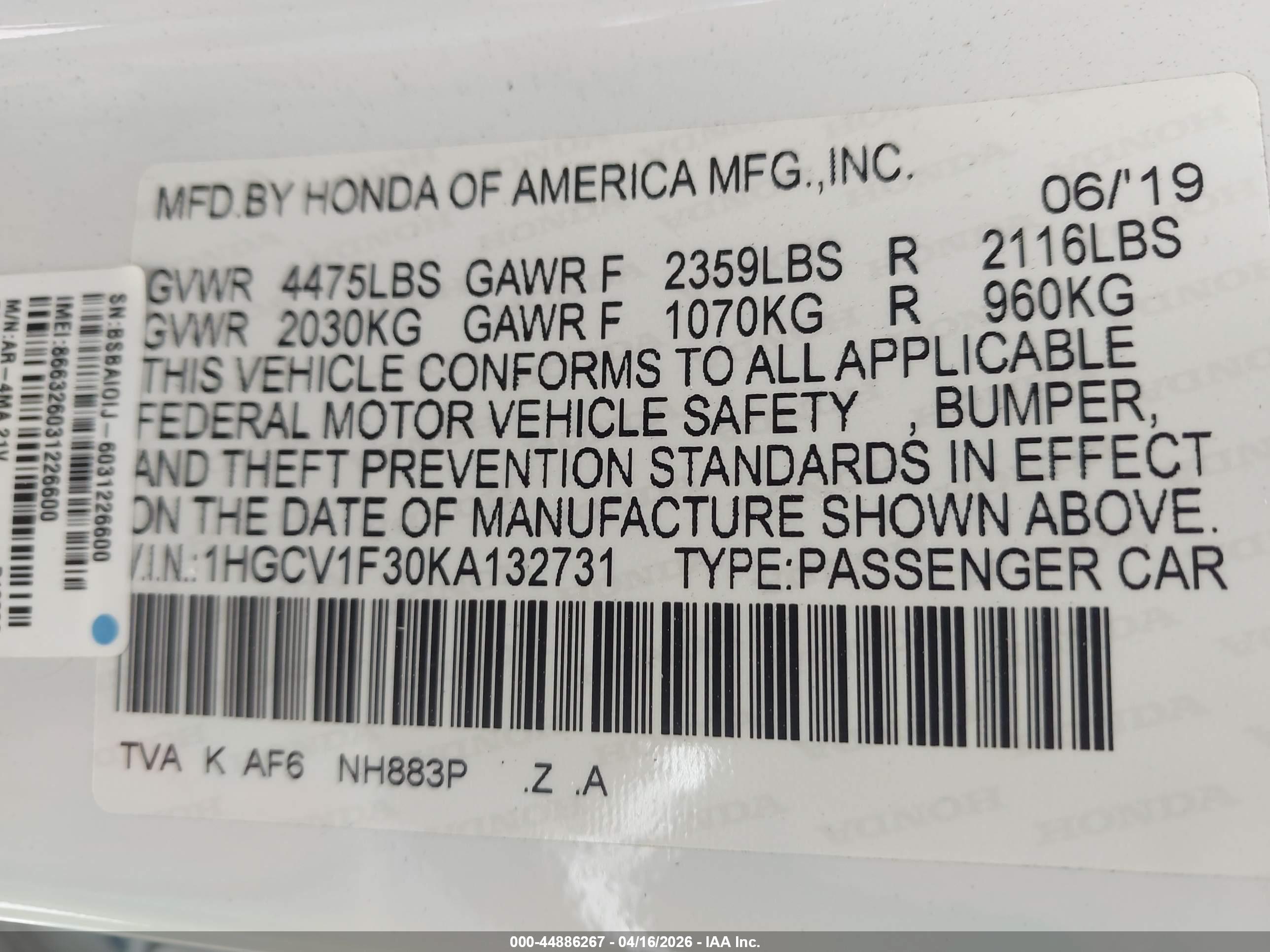HONDA ACCORD image 9