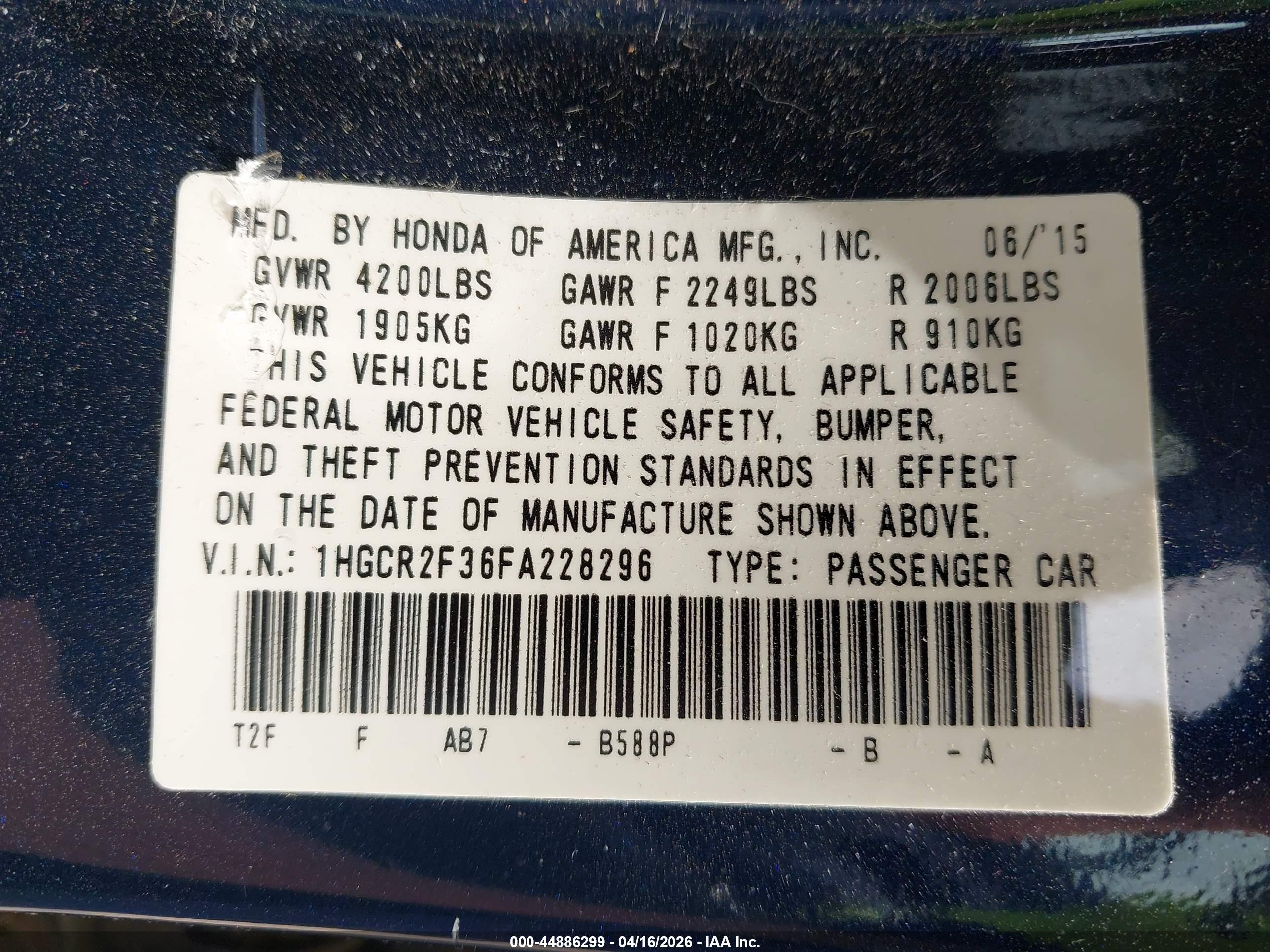 HONDA ACCORD image 9