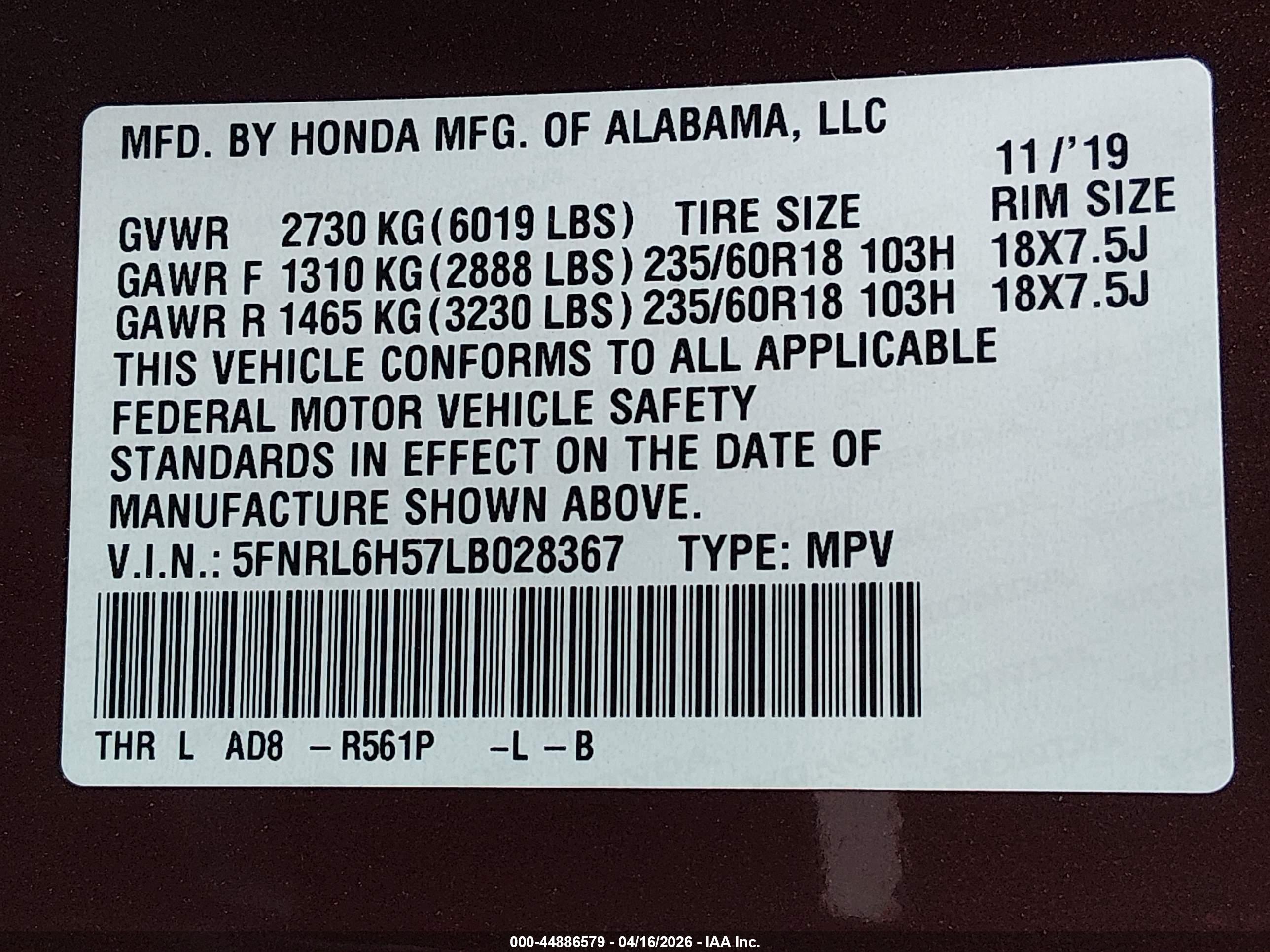 HONDA ODYSSEY image 9