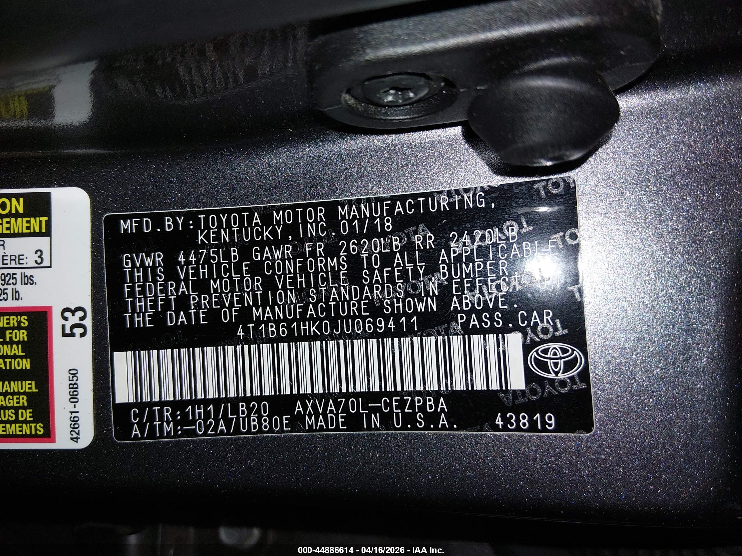 TOYOTA CAMRY image 9