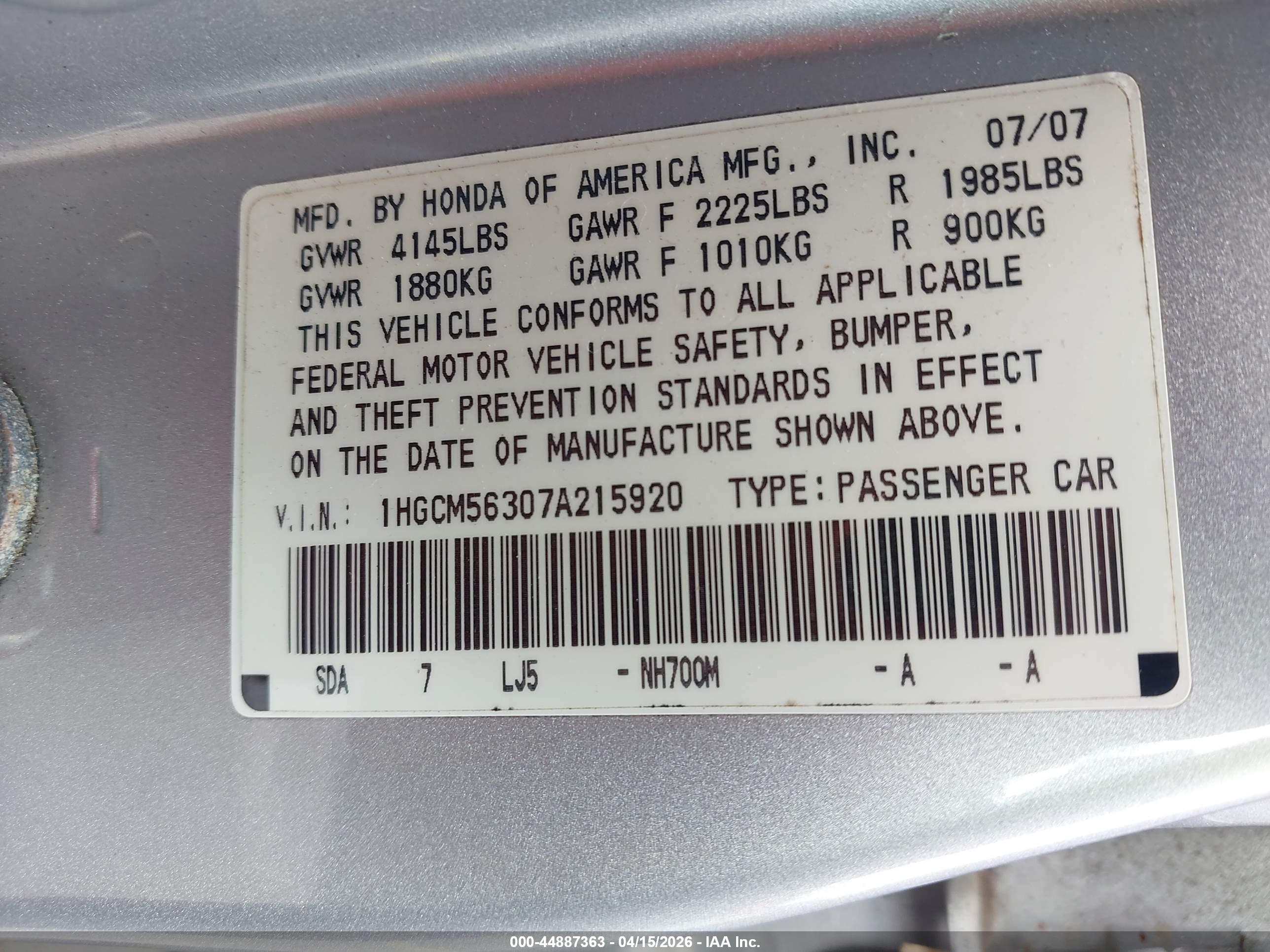 HONDA ACCORD image 9