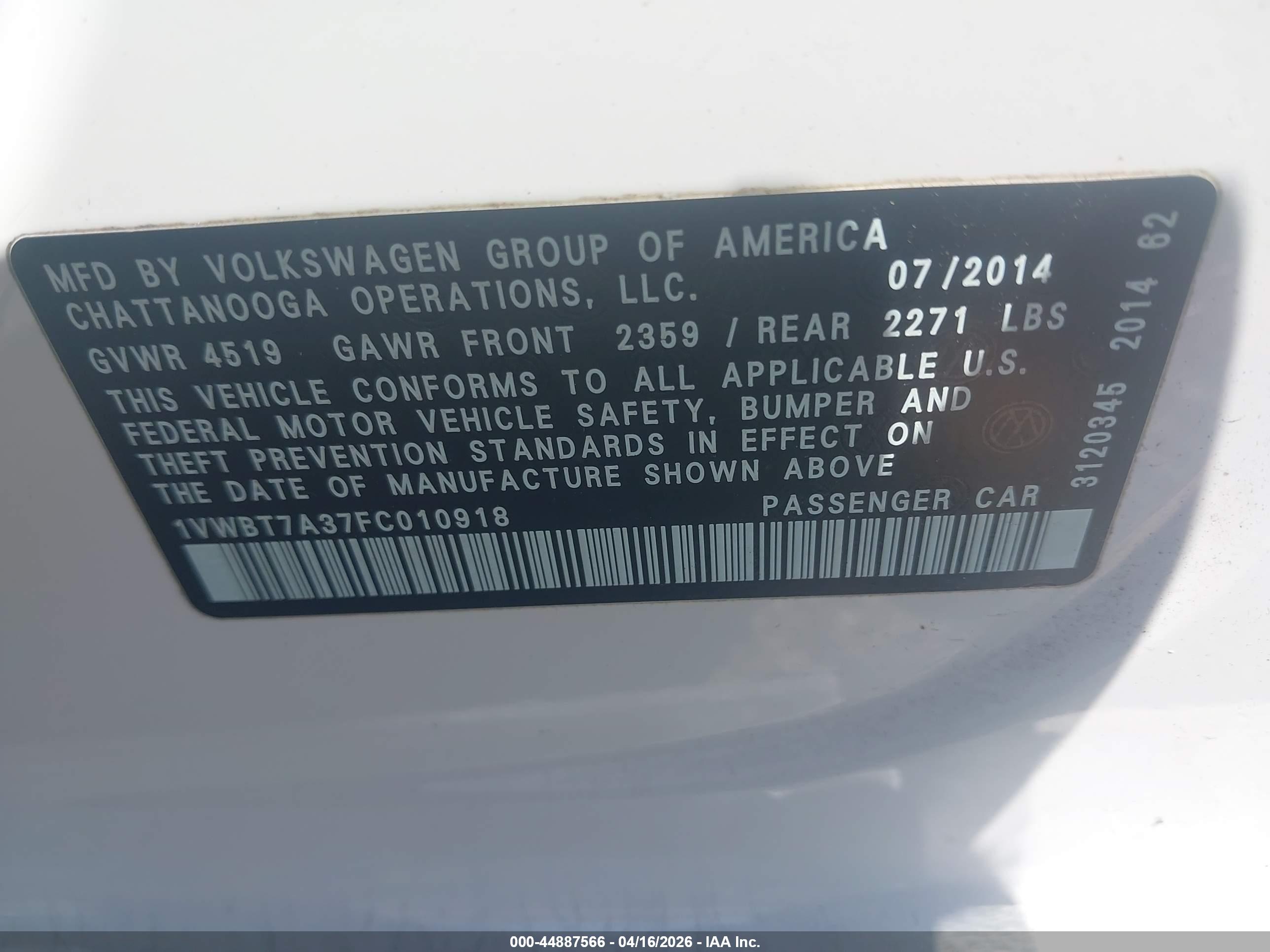 VOLKSWAGEN PASSAT image 9