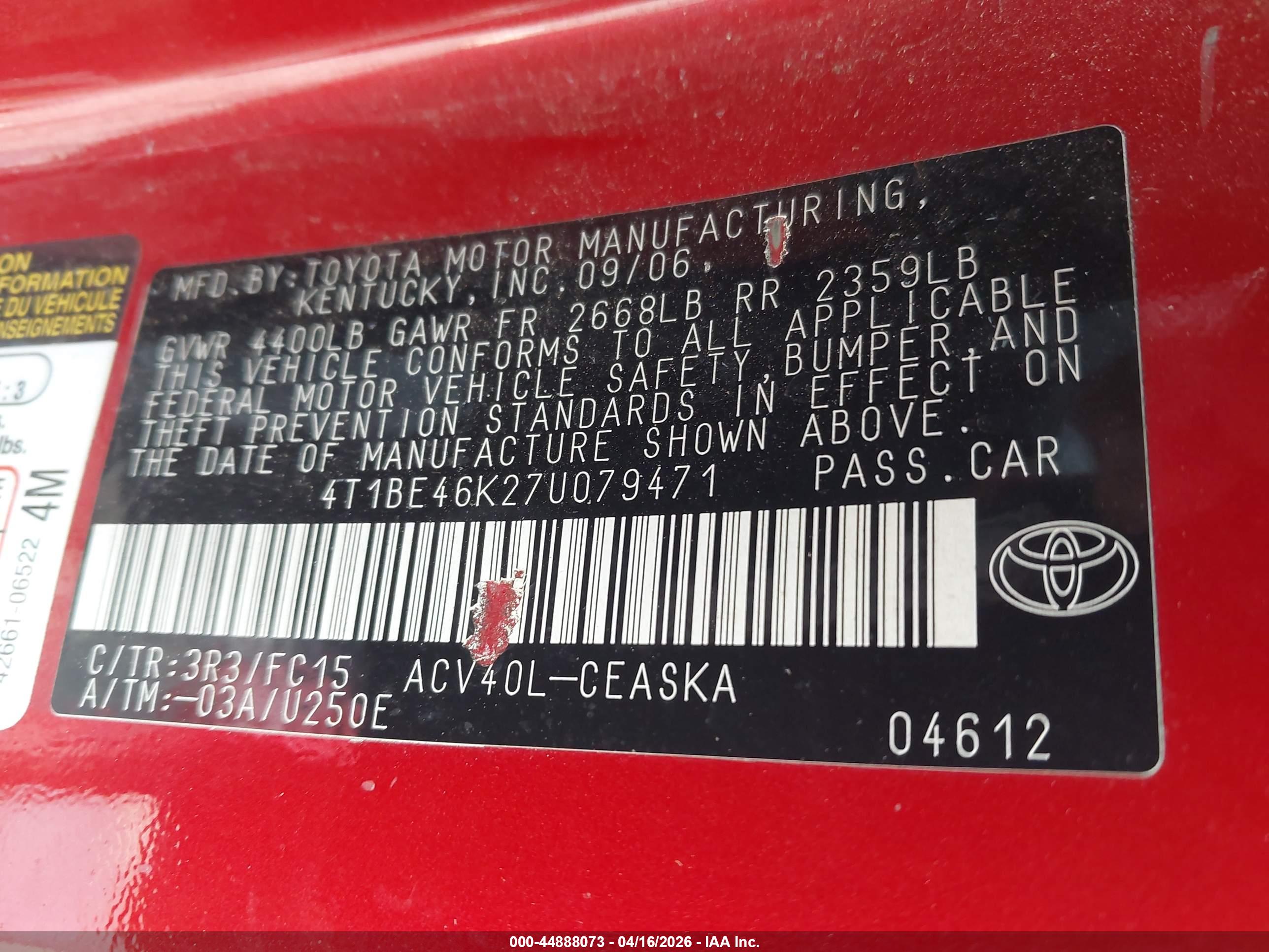 TOYOTA CAMRY image 9
