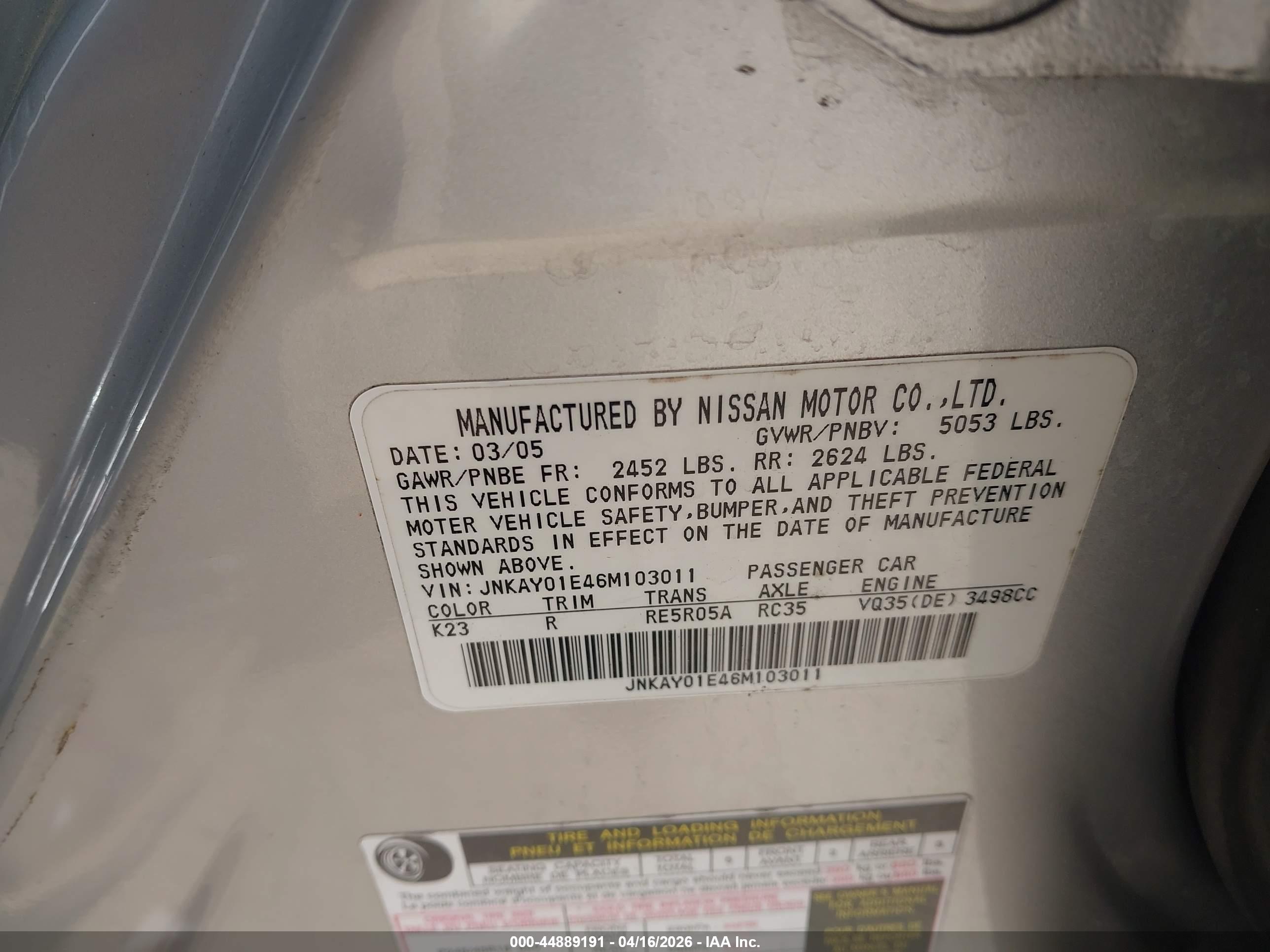 INFINITI M35 image 9