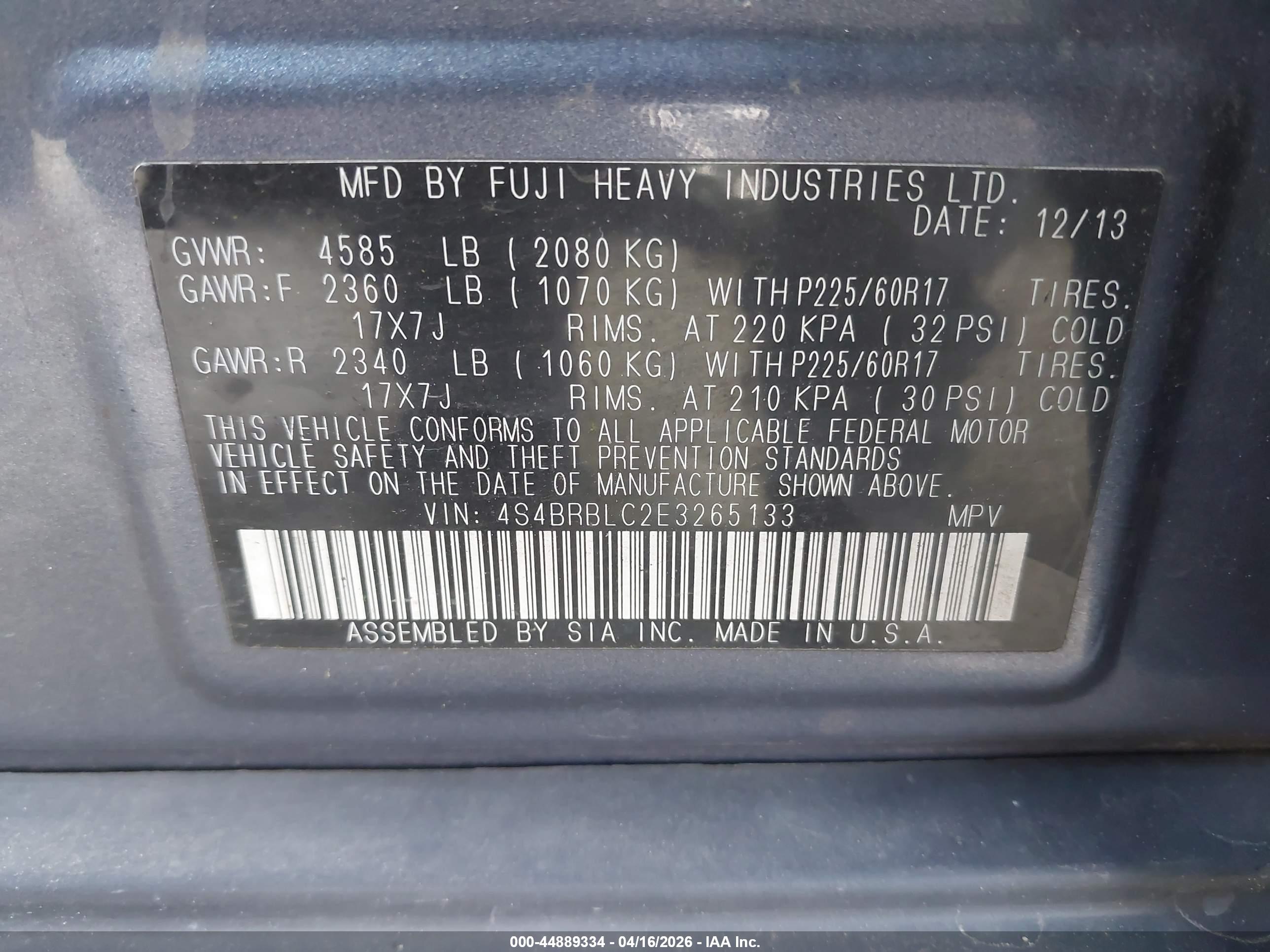 SUBARU OUTBACK image 9