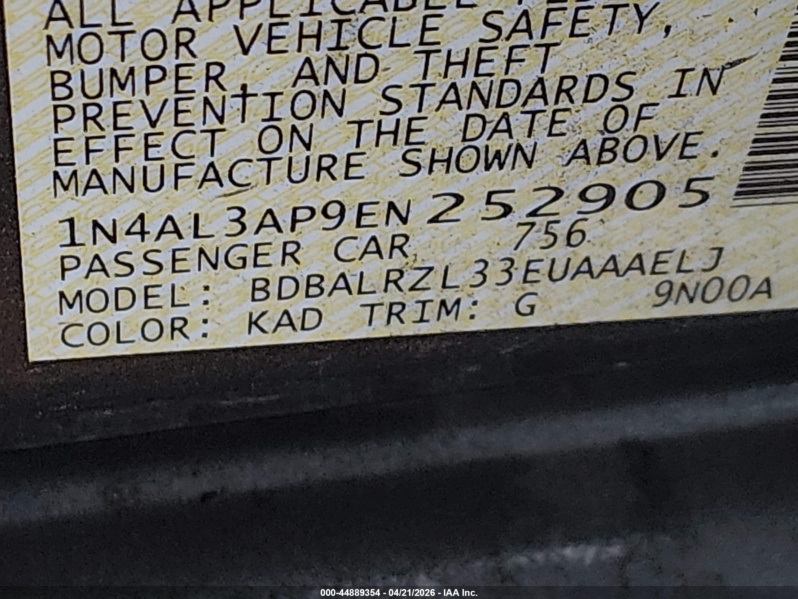 NISSAN ALTIMA image 9