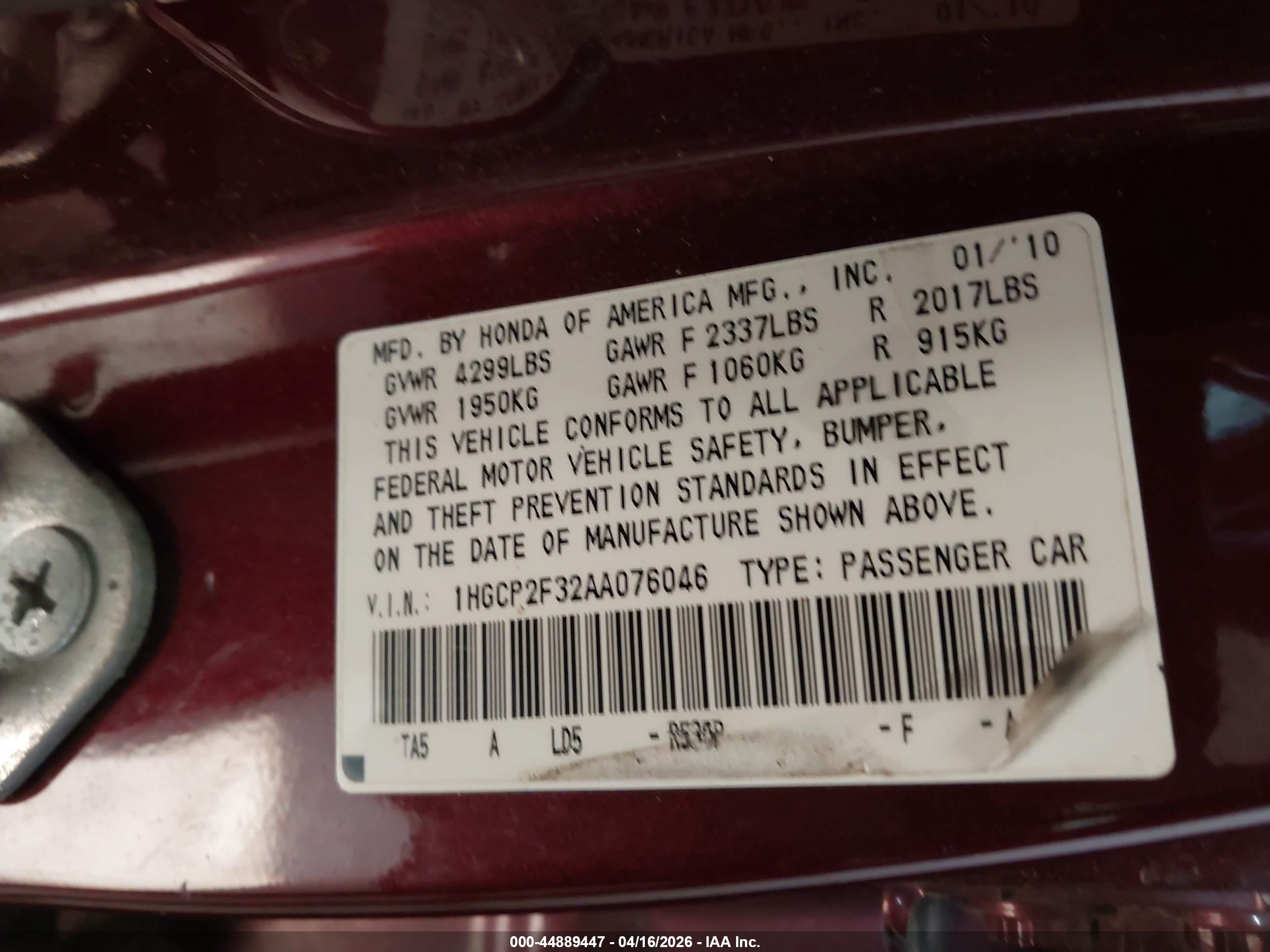 HONDA ACCORD image 9