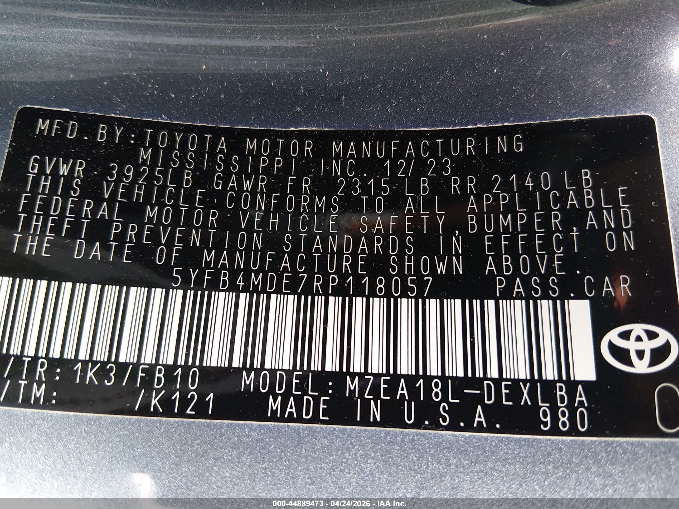 TOYOTA COROLLA image 9