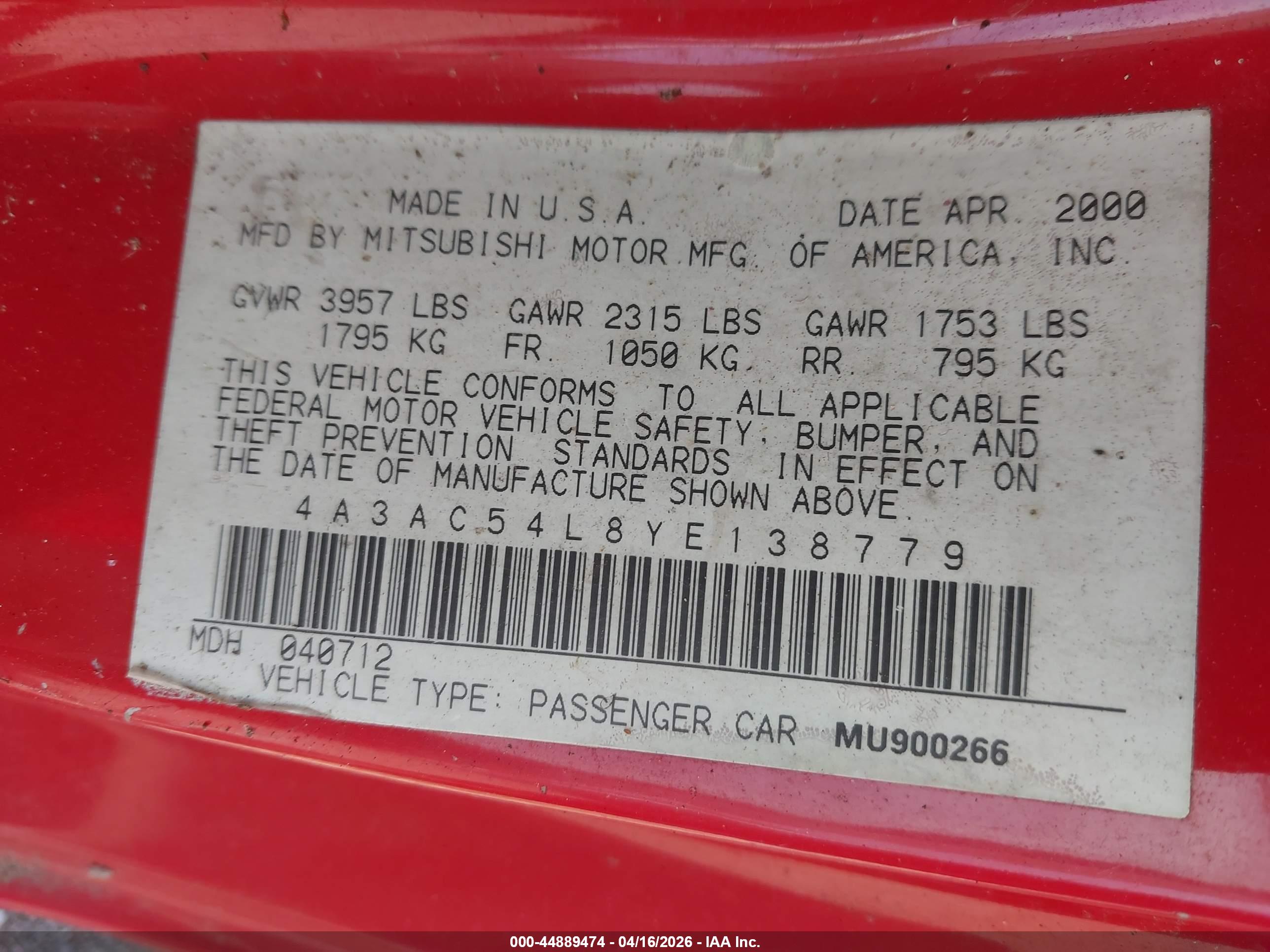 MITSUBISHI ECLIPSE image 9