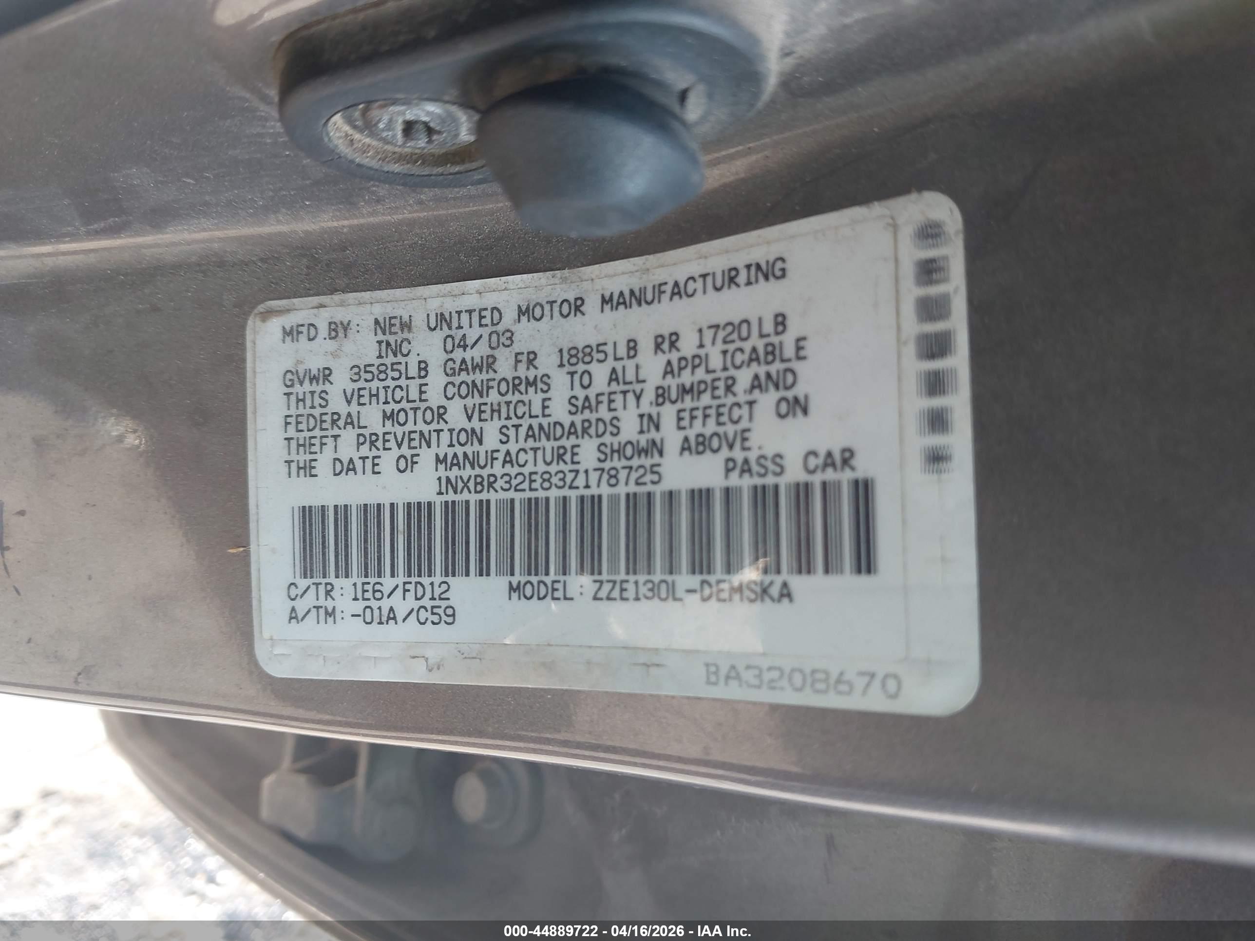 TOYOTA COROLLA image 9