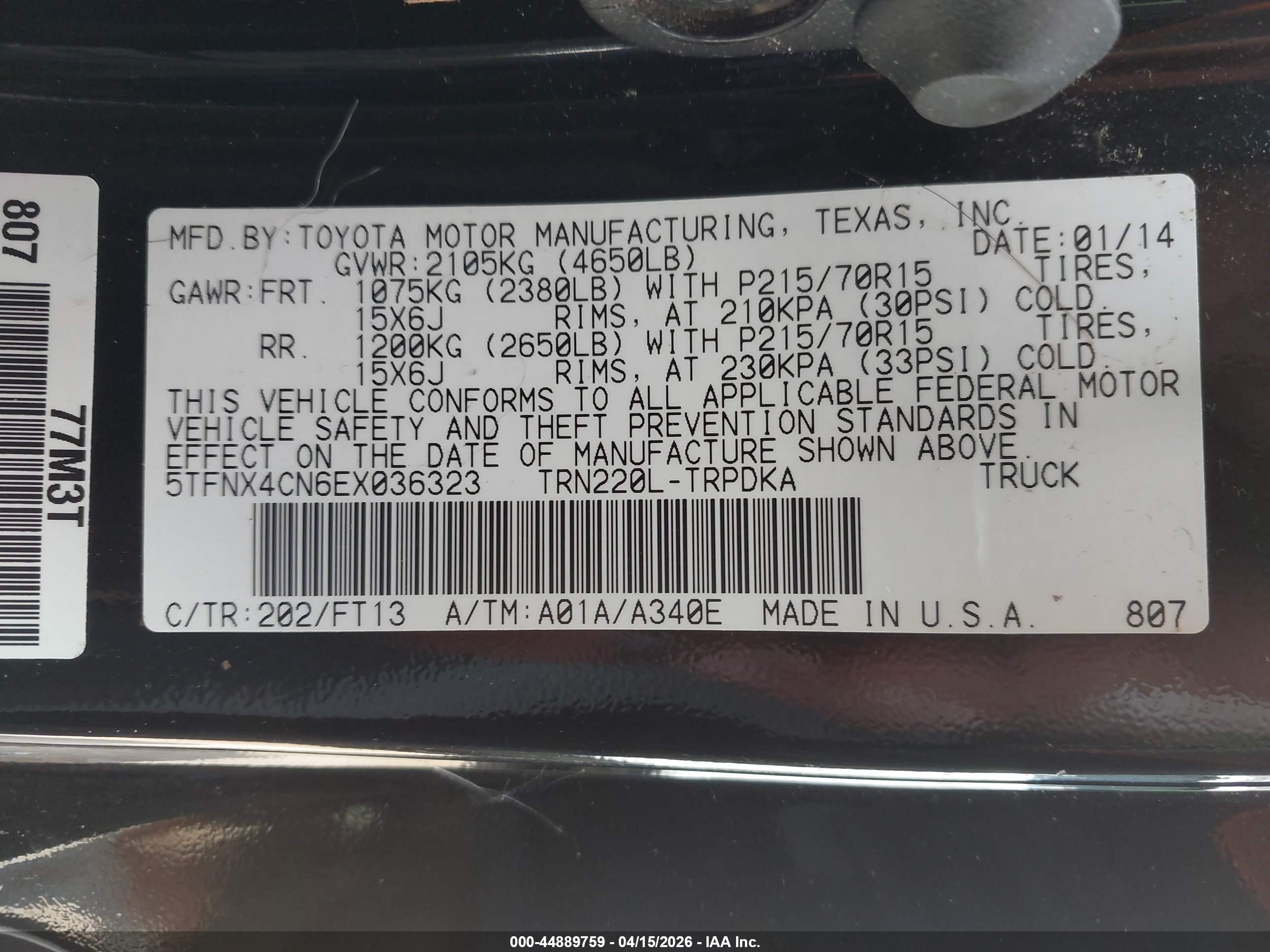 TOYOTA TACOMA image 9