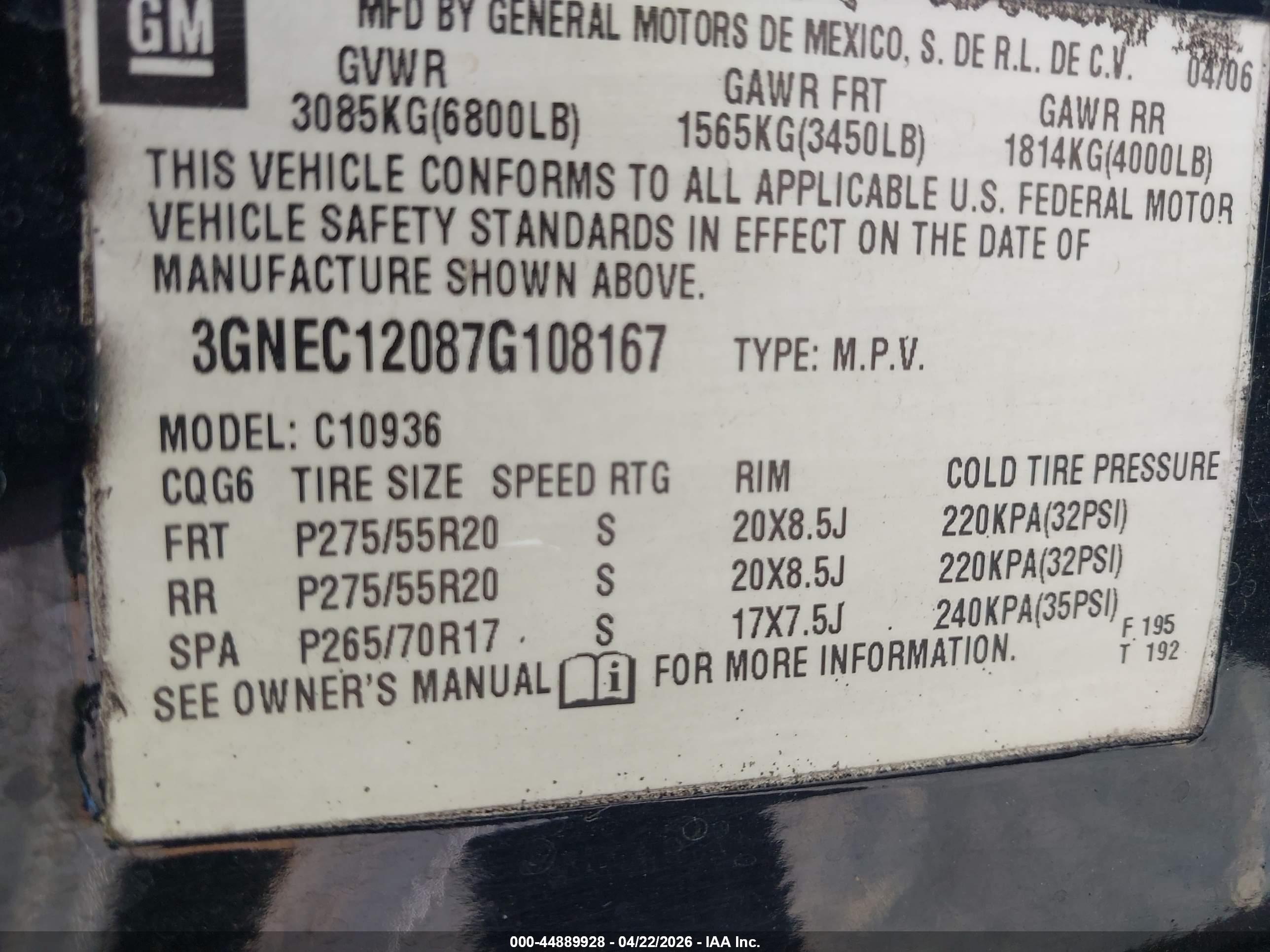 CHEVROLET AVALANCHE image 9