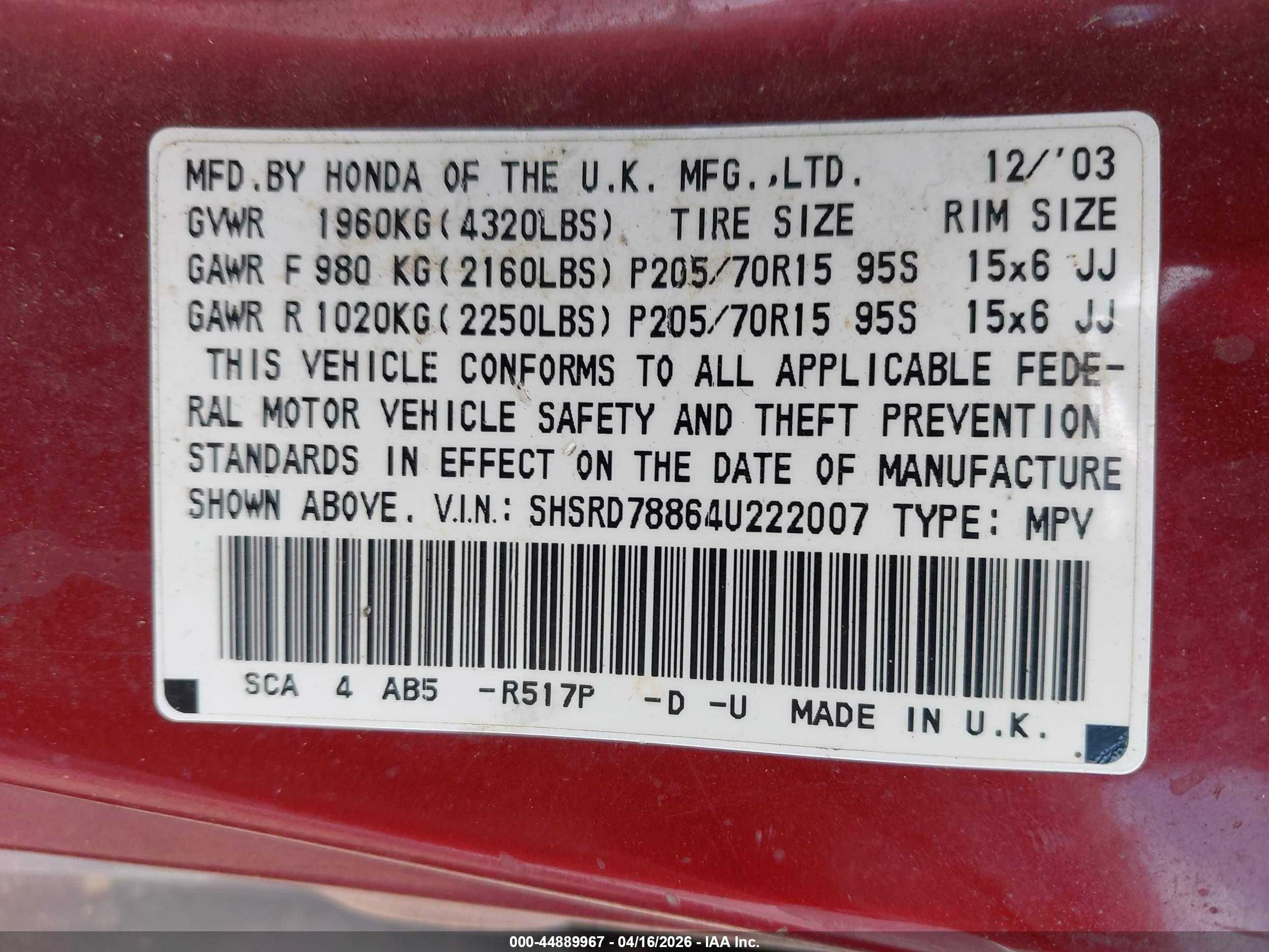 HONDA CR-V image 9