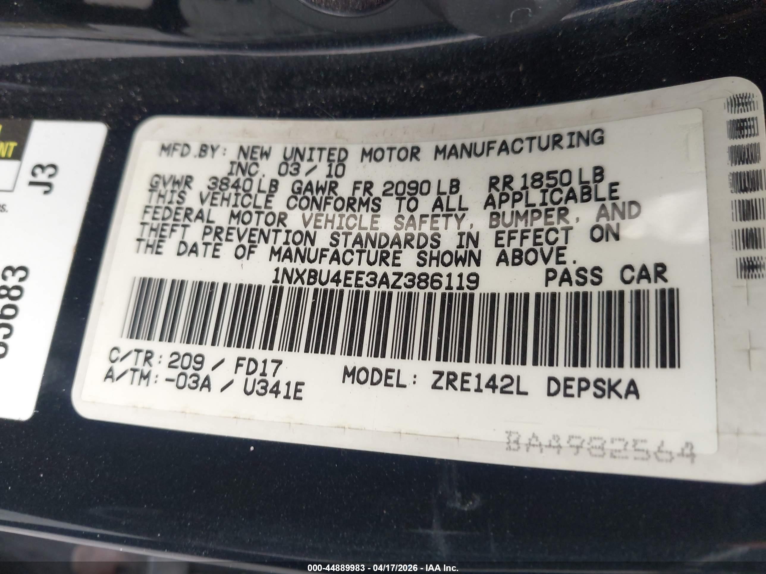 TOYOTA COROLLA image 9