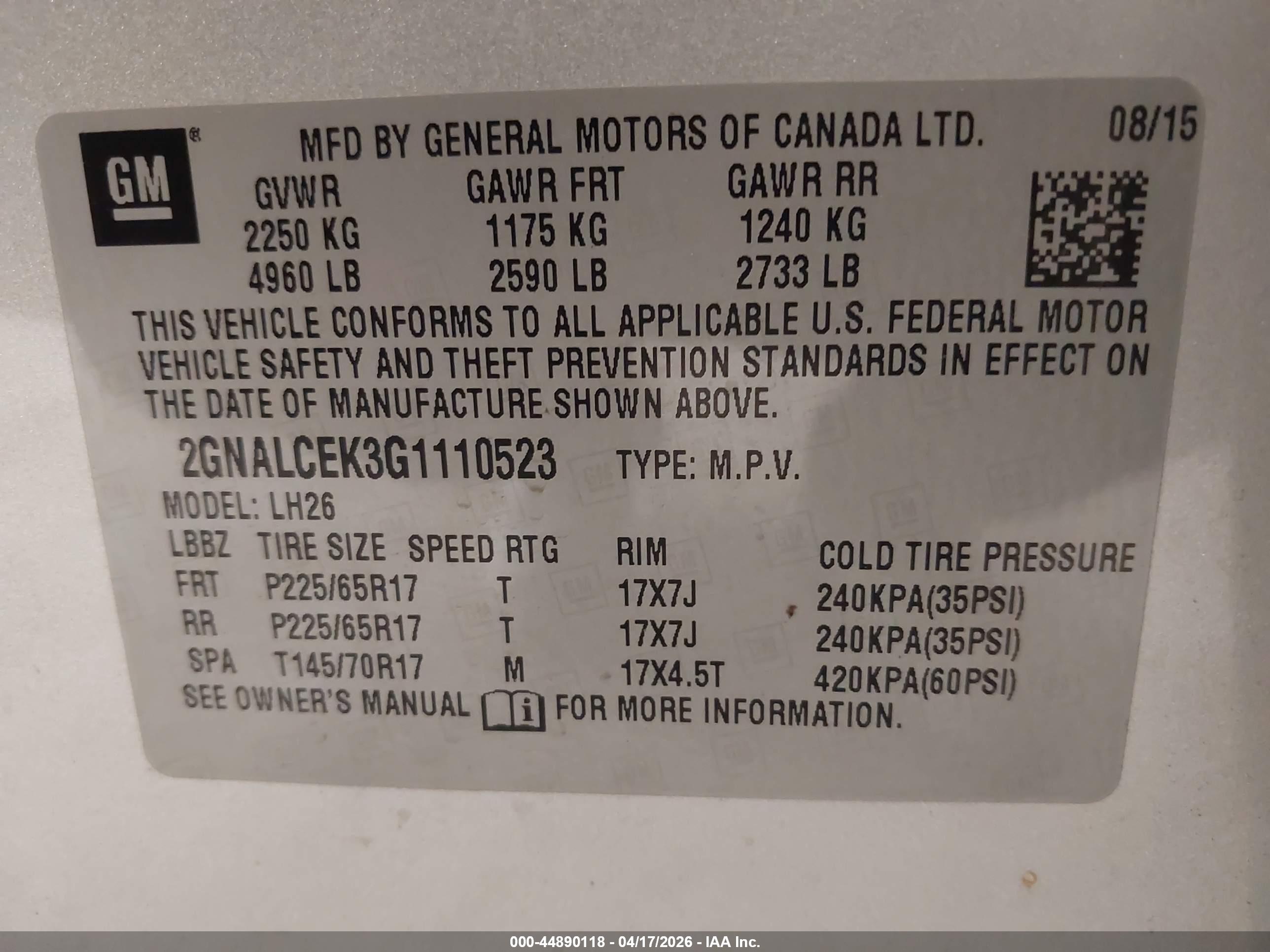 CHEVROLET EQUINOX image 9