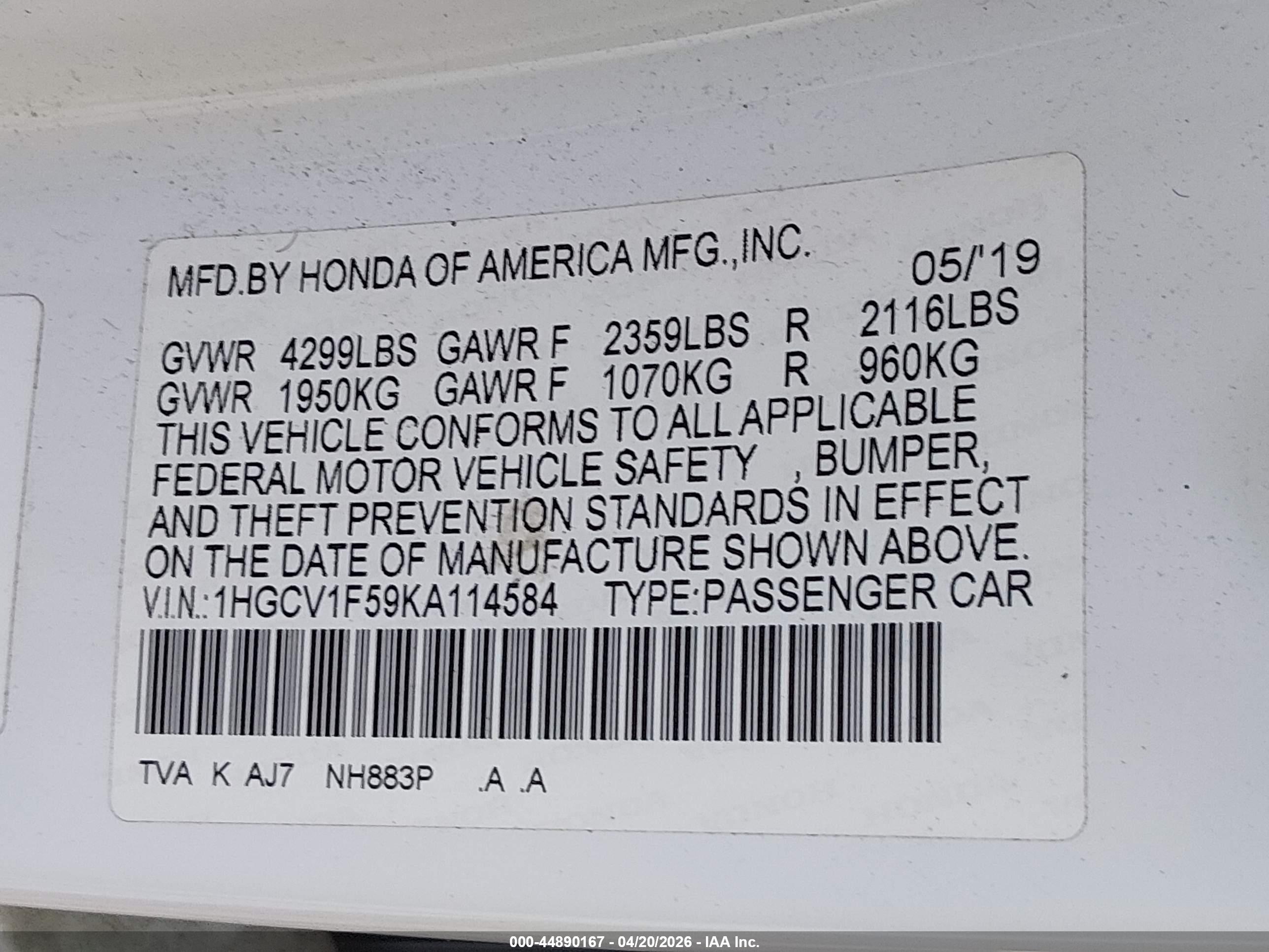 HONDA ACCORD image 9