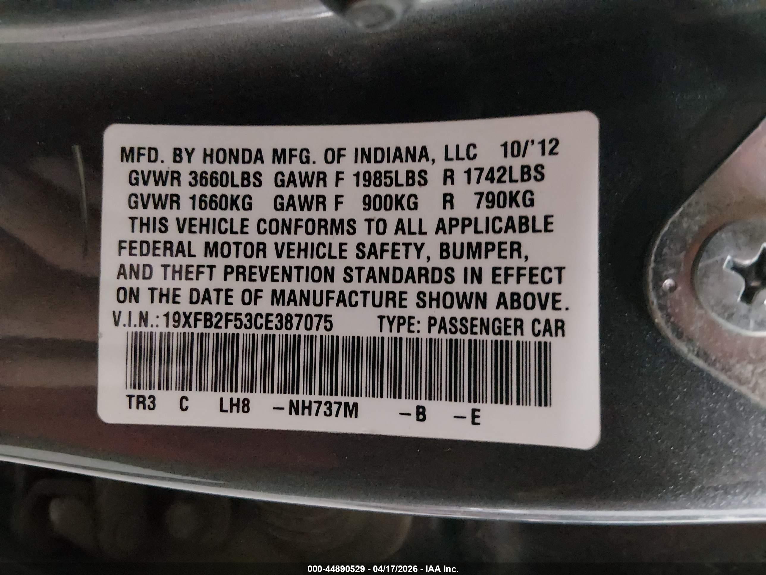 HONDA CIVIC image 9