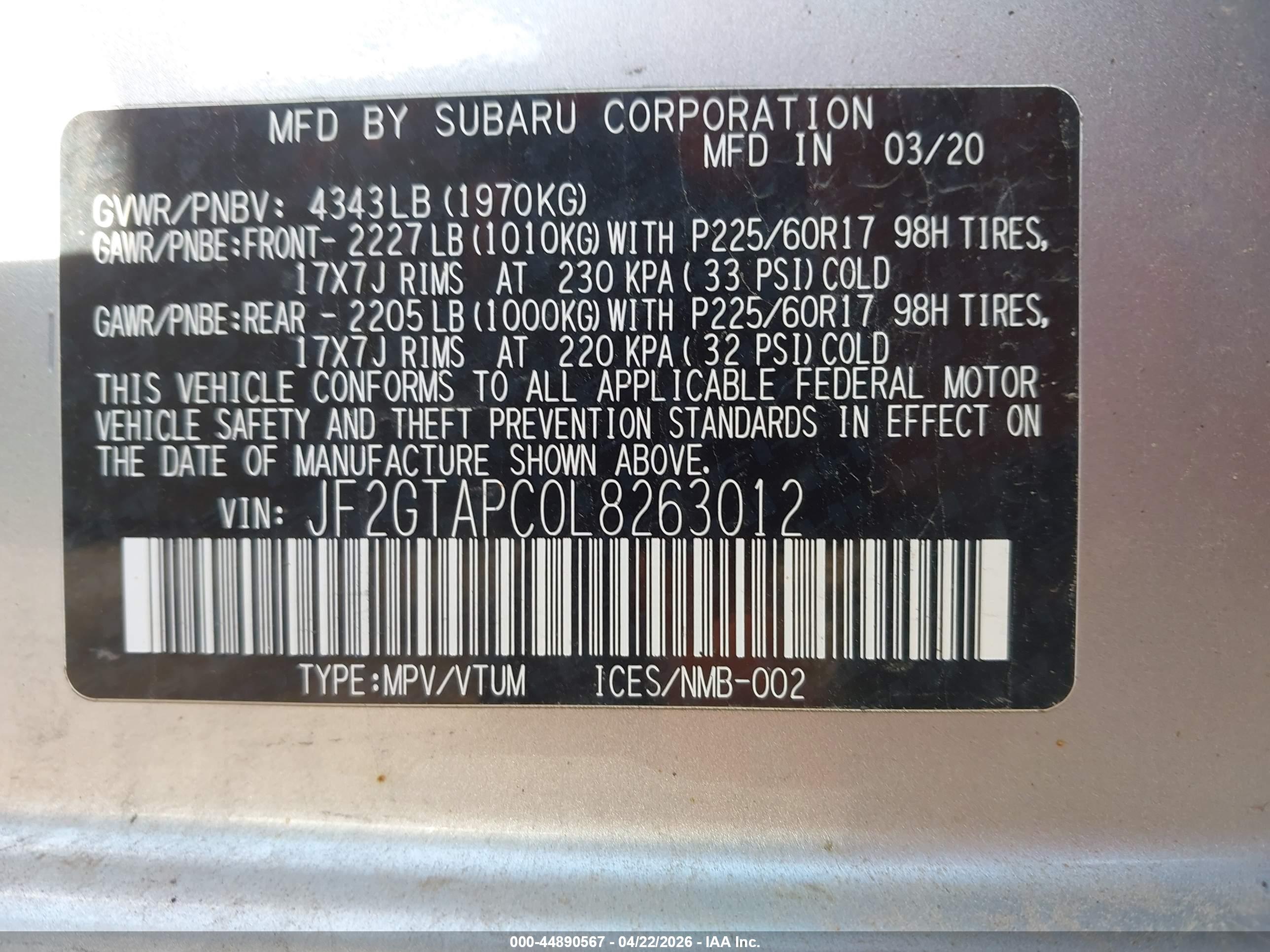 SUBARU CROSSTREK image 9
