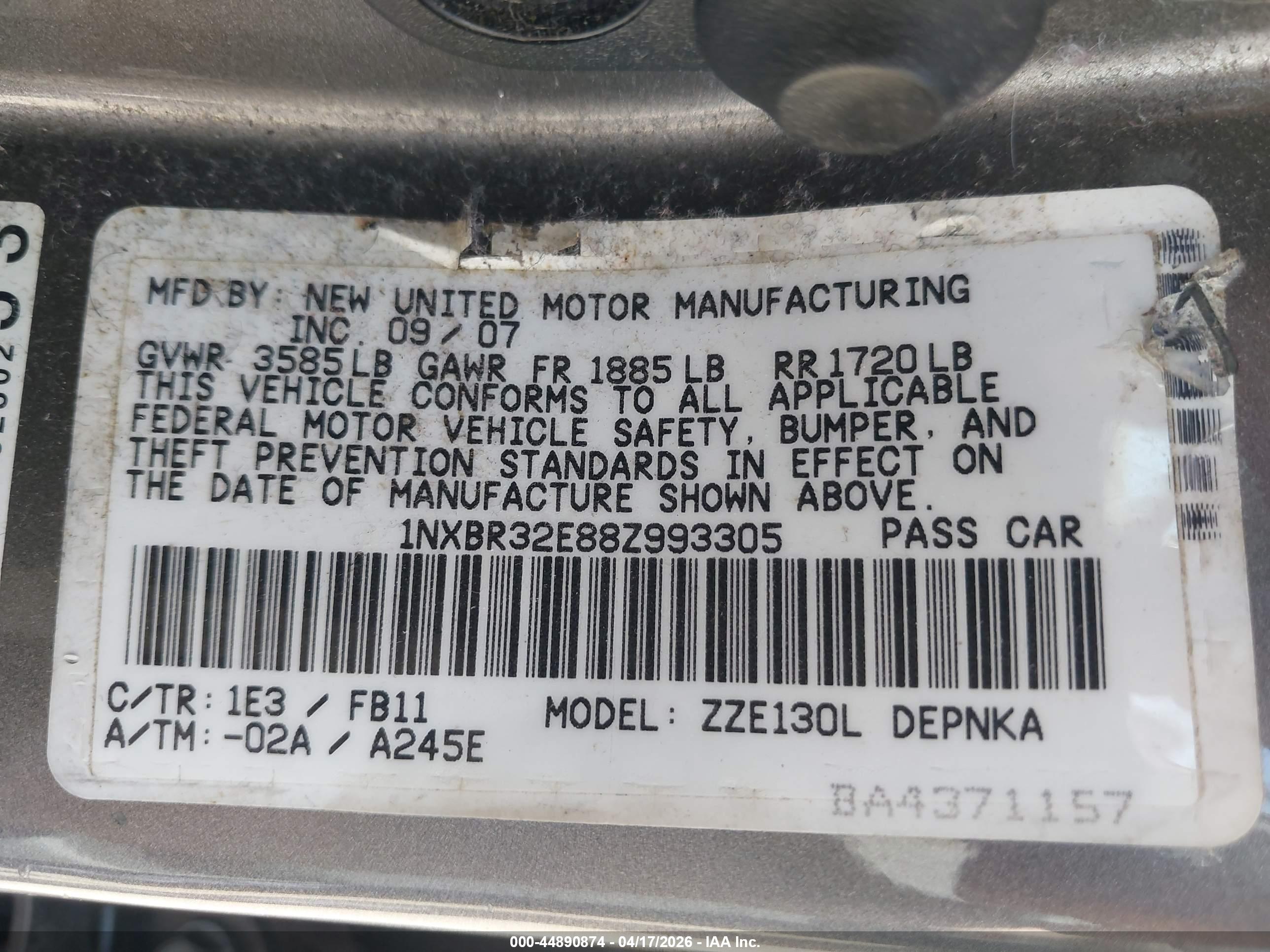 TOYOTA COROLLA image 9