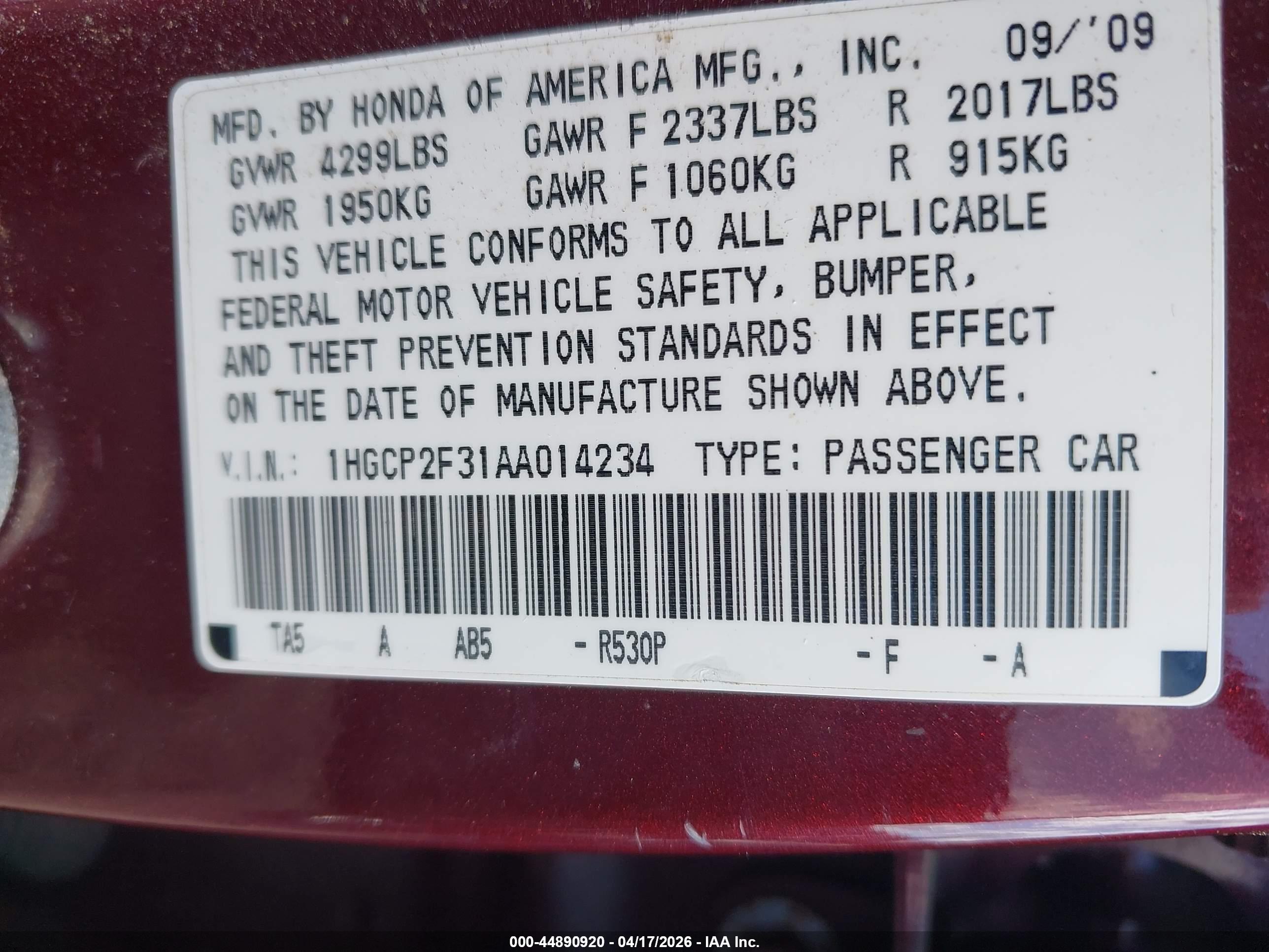 HONDA ACCORD image 9
