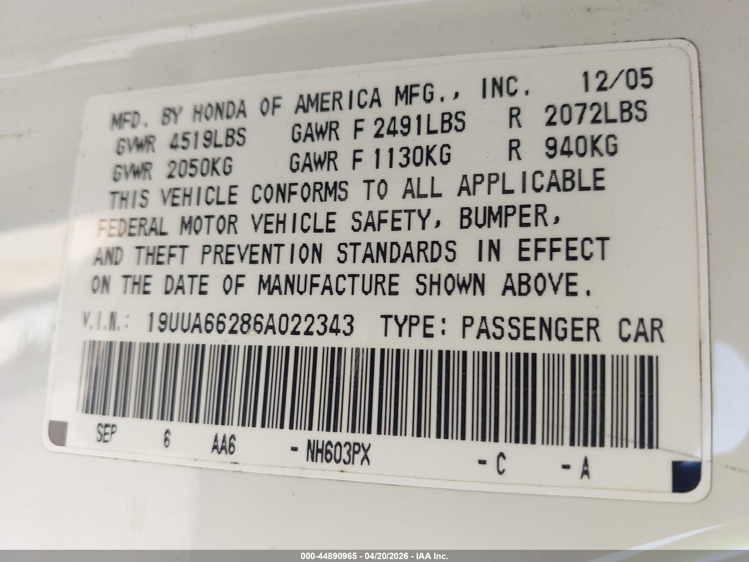 ACURA TL image 9