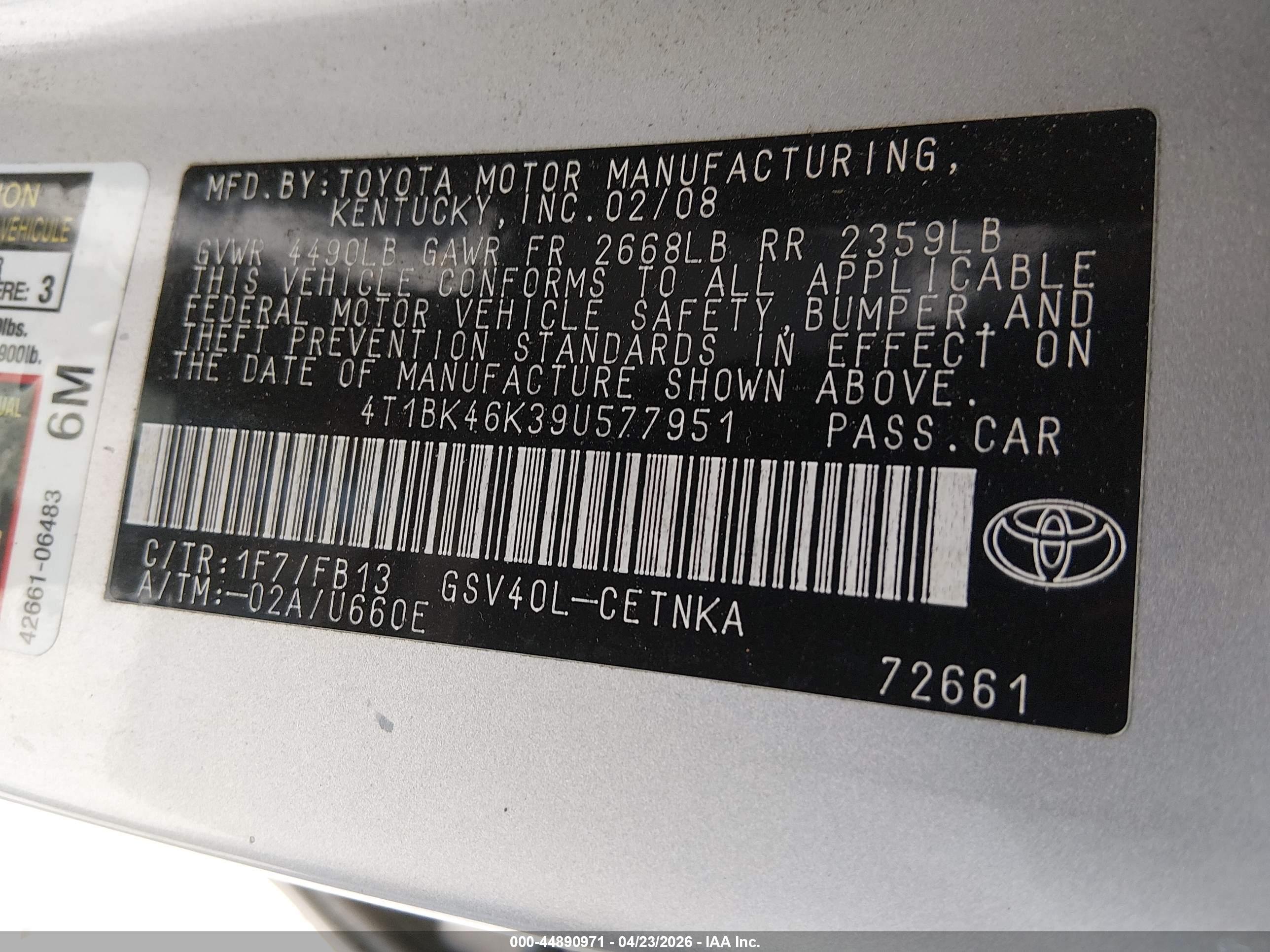 TOYOTA CAMRY image 9