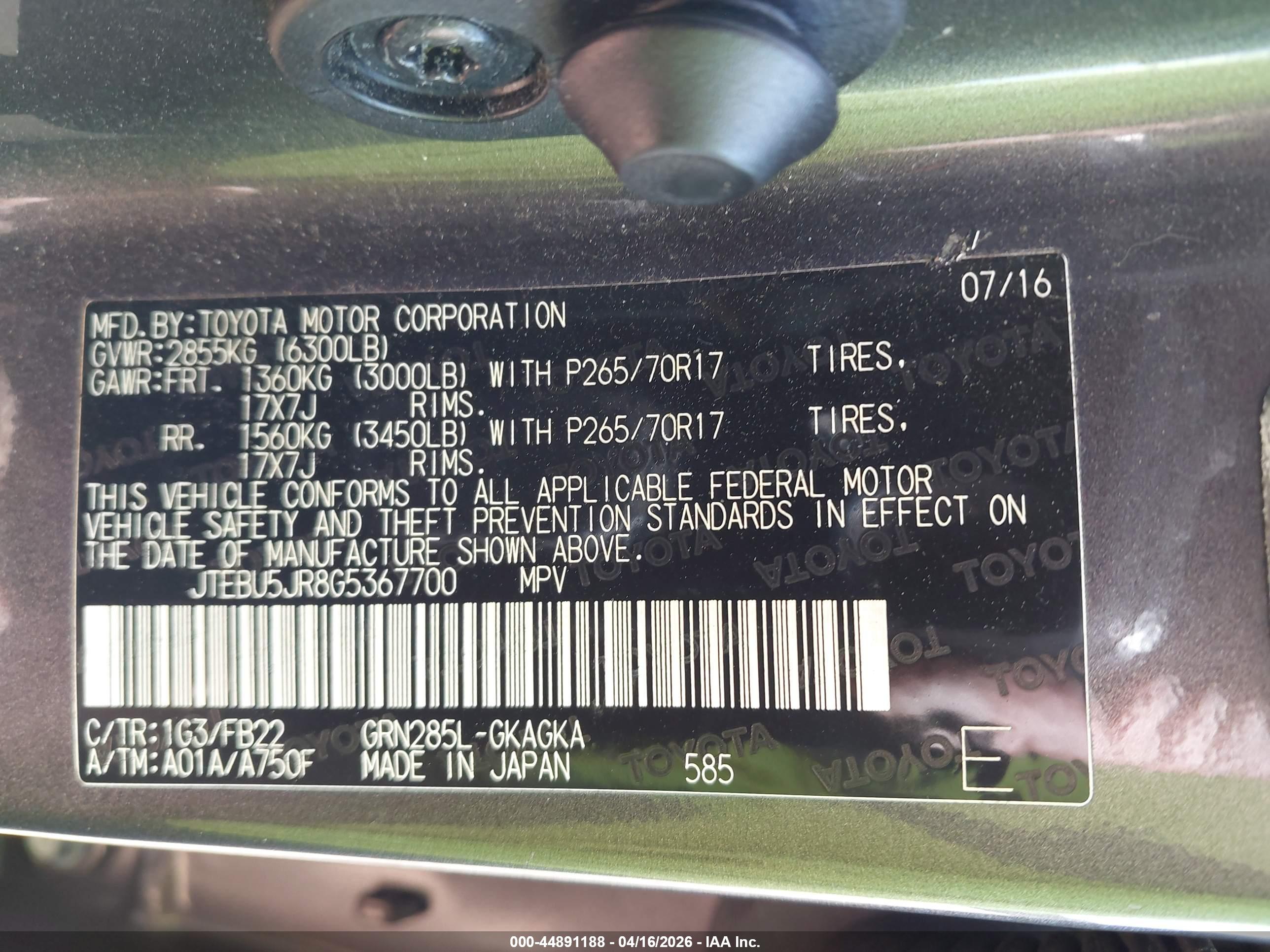 TOYOTA 4RUNNER image 9