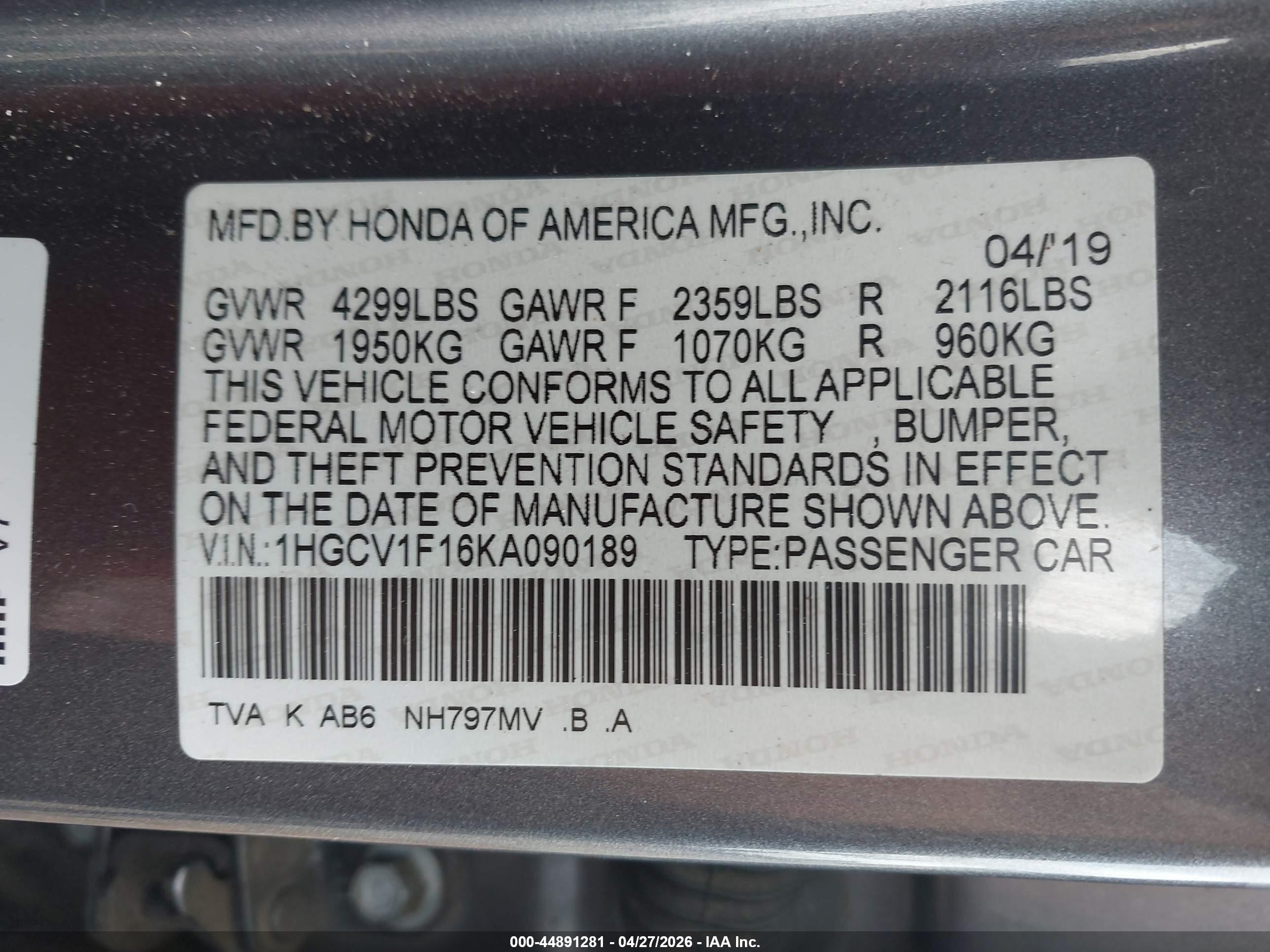 HONDA ACCORD image 9