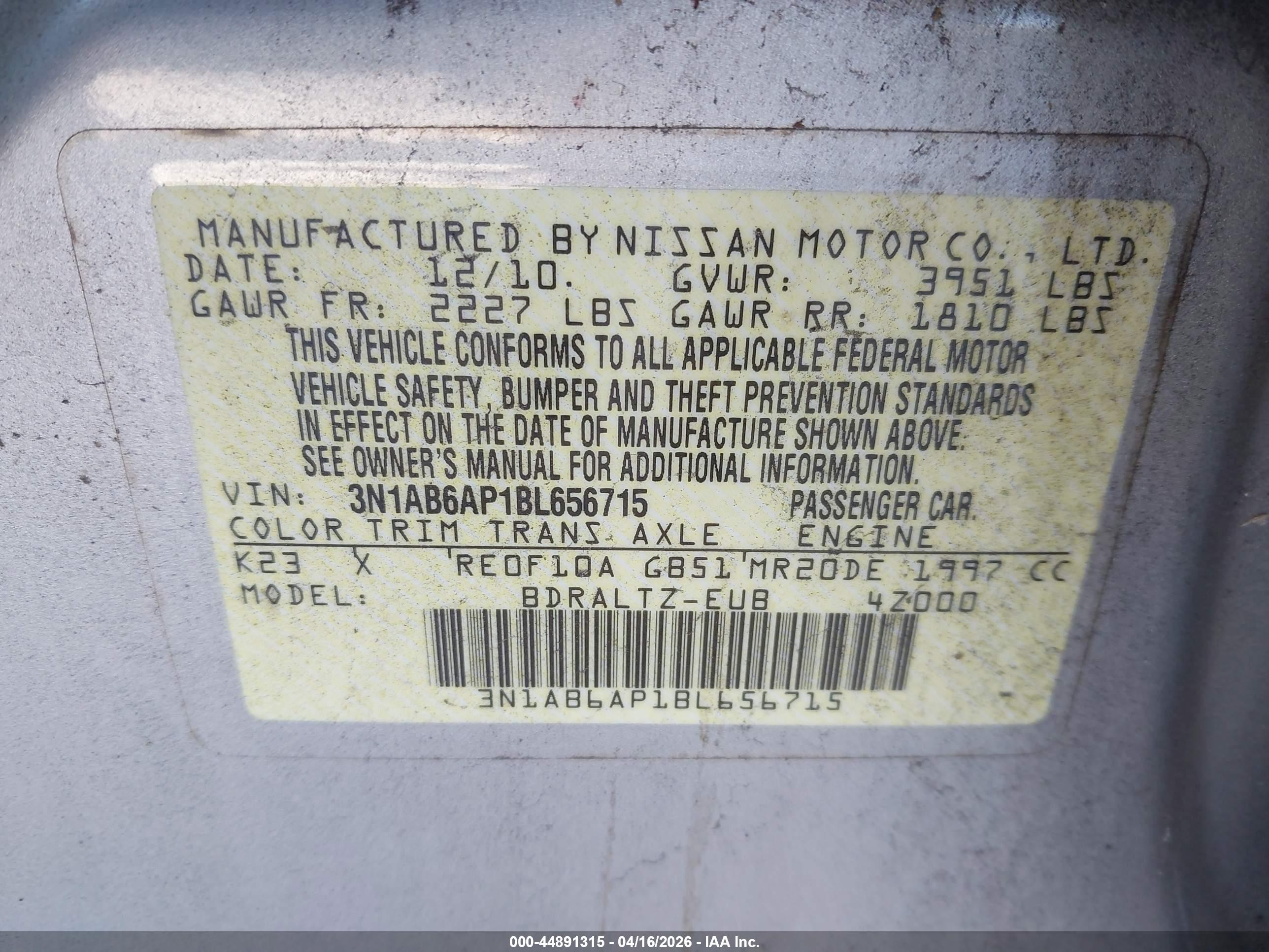 NISSAN SENTRA image 9