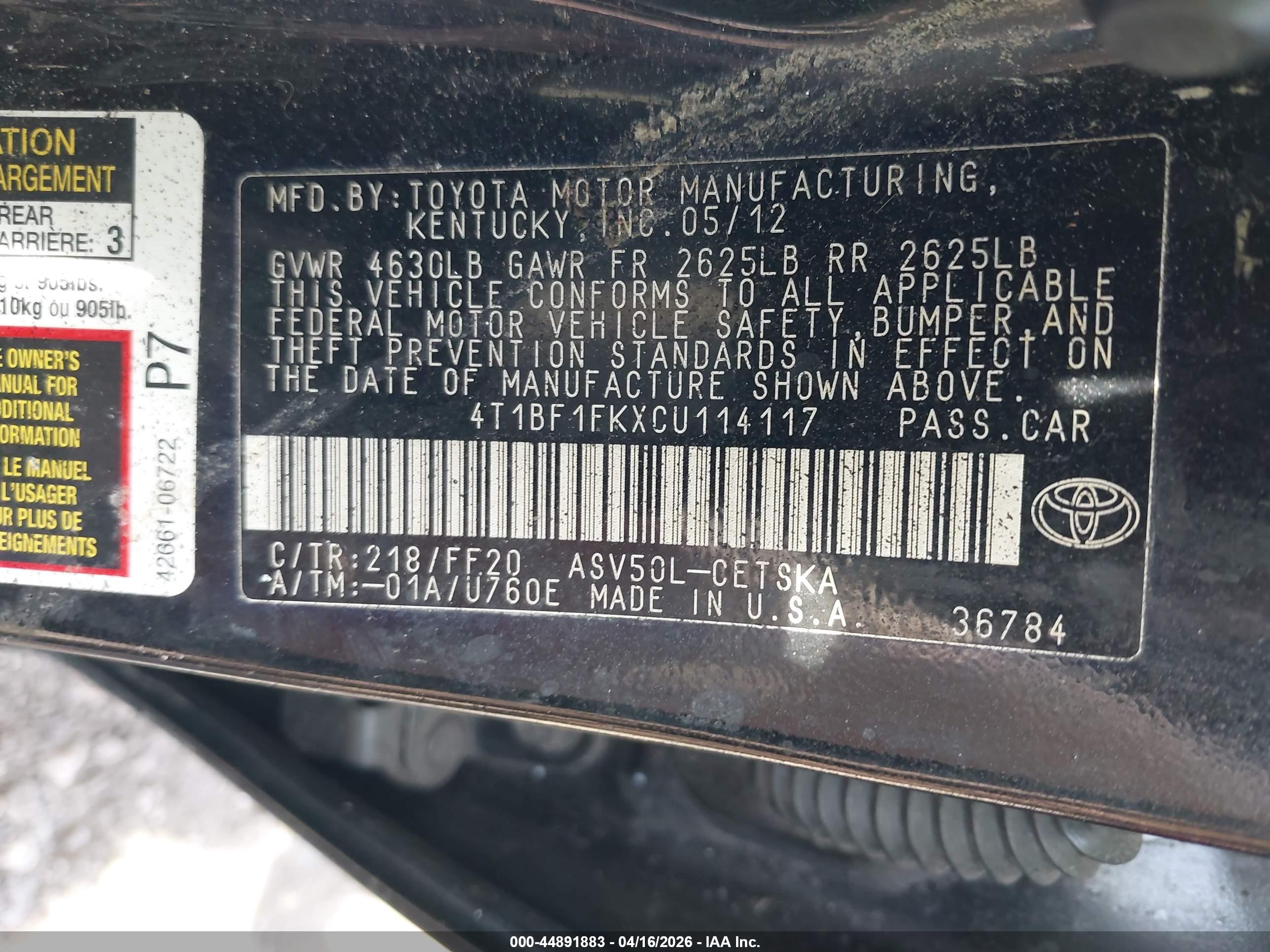 TOYOTA CAMRY image 9